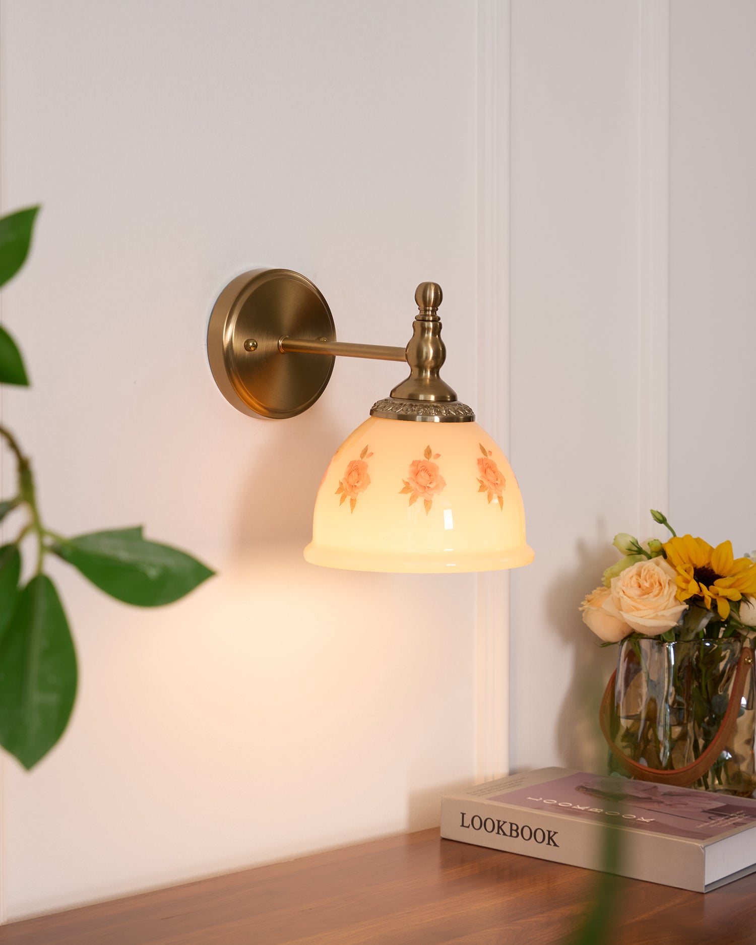 Mishya Applique Murale en Verre Floral - Neutralighting