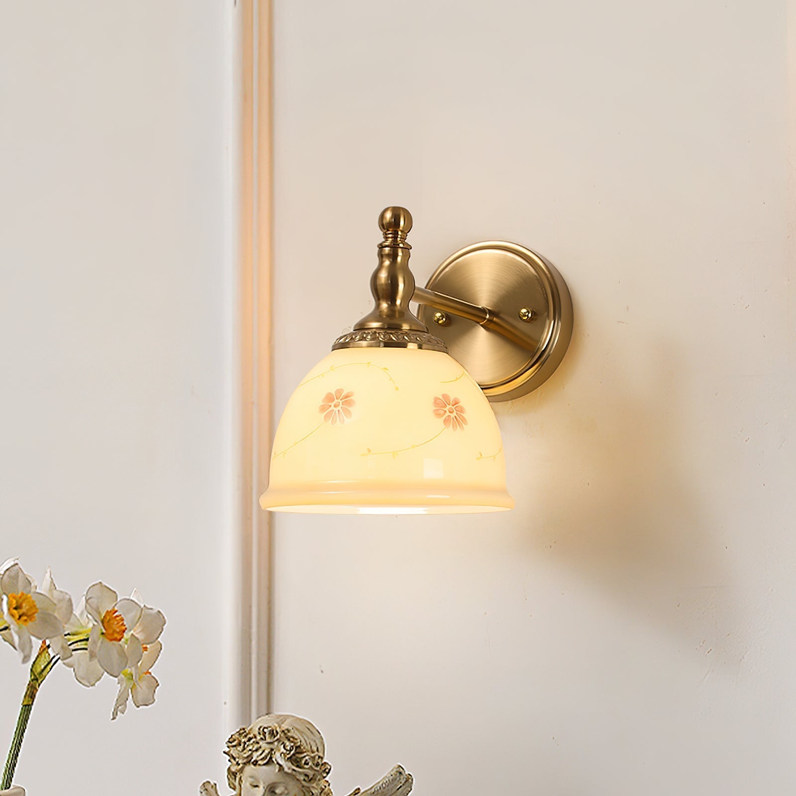 Mishya Applique Murale en Verre Floral - Neutralighting