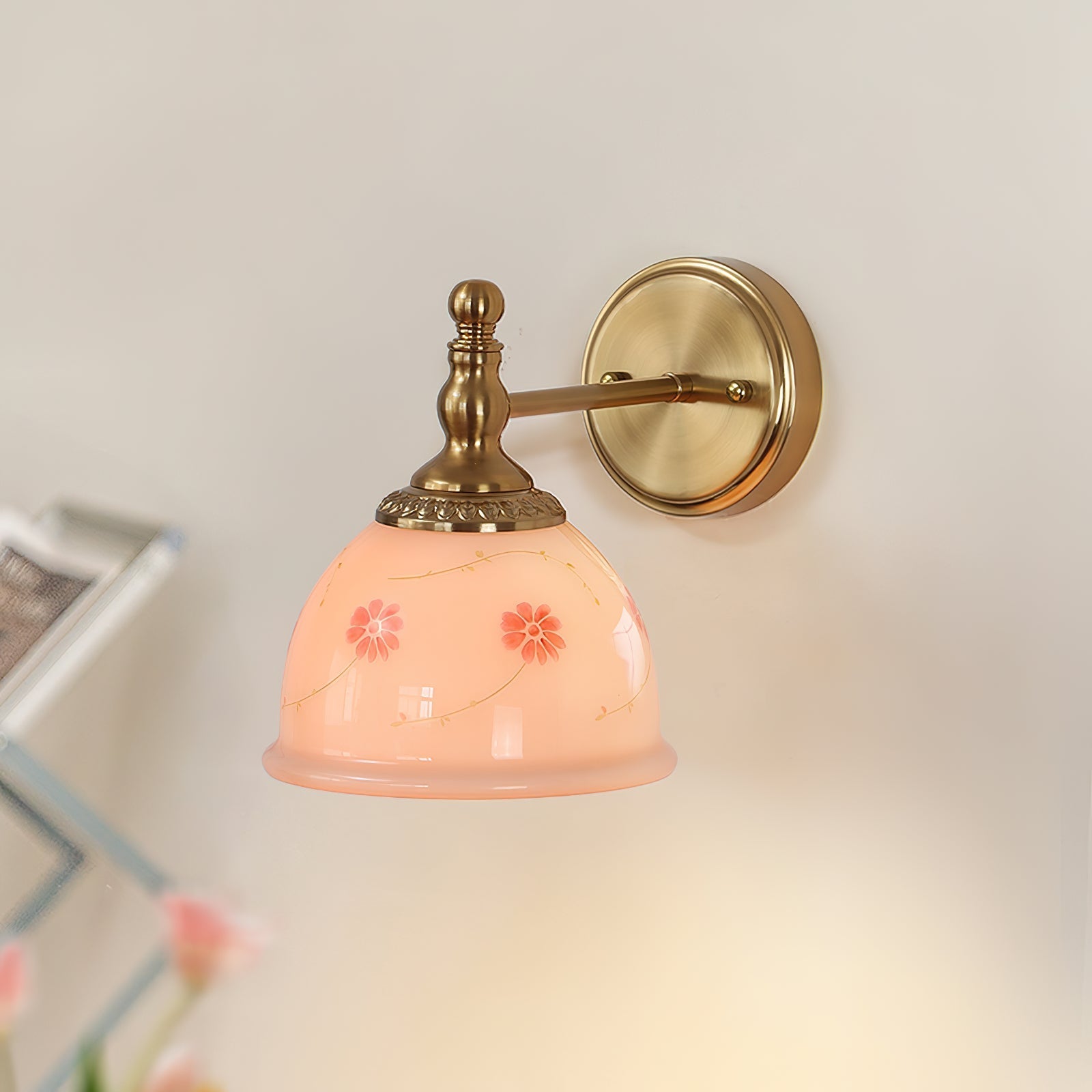 Mishya Applique Murale en Verre Floral - Neutralighting