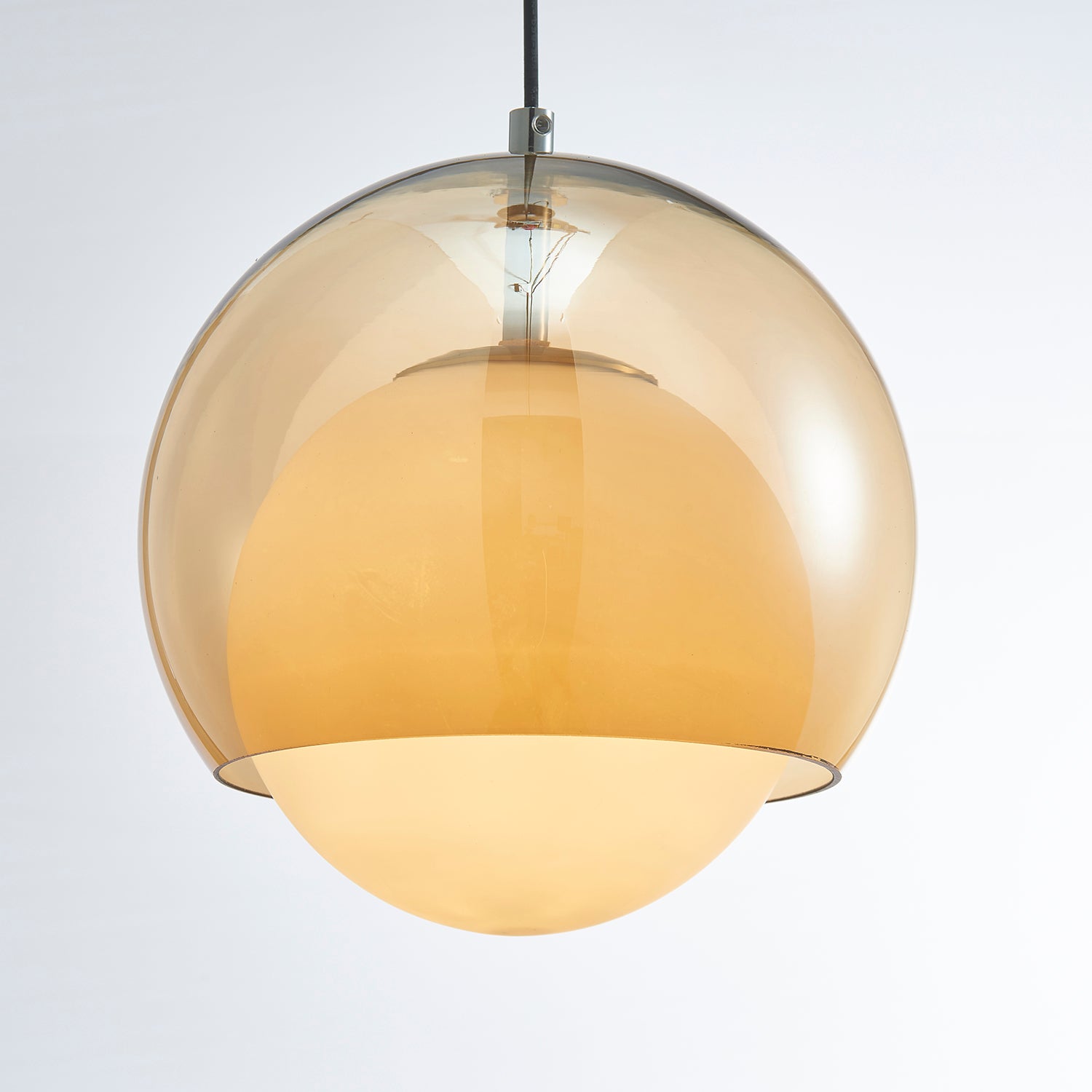 Suspension Double Globe Ombre Verre Moderne Minimaliste Ambiant - Neutralighting