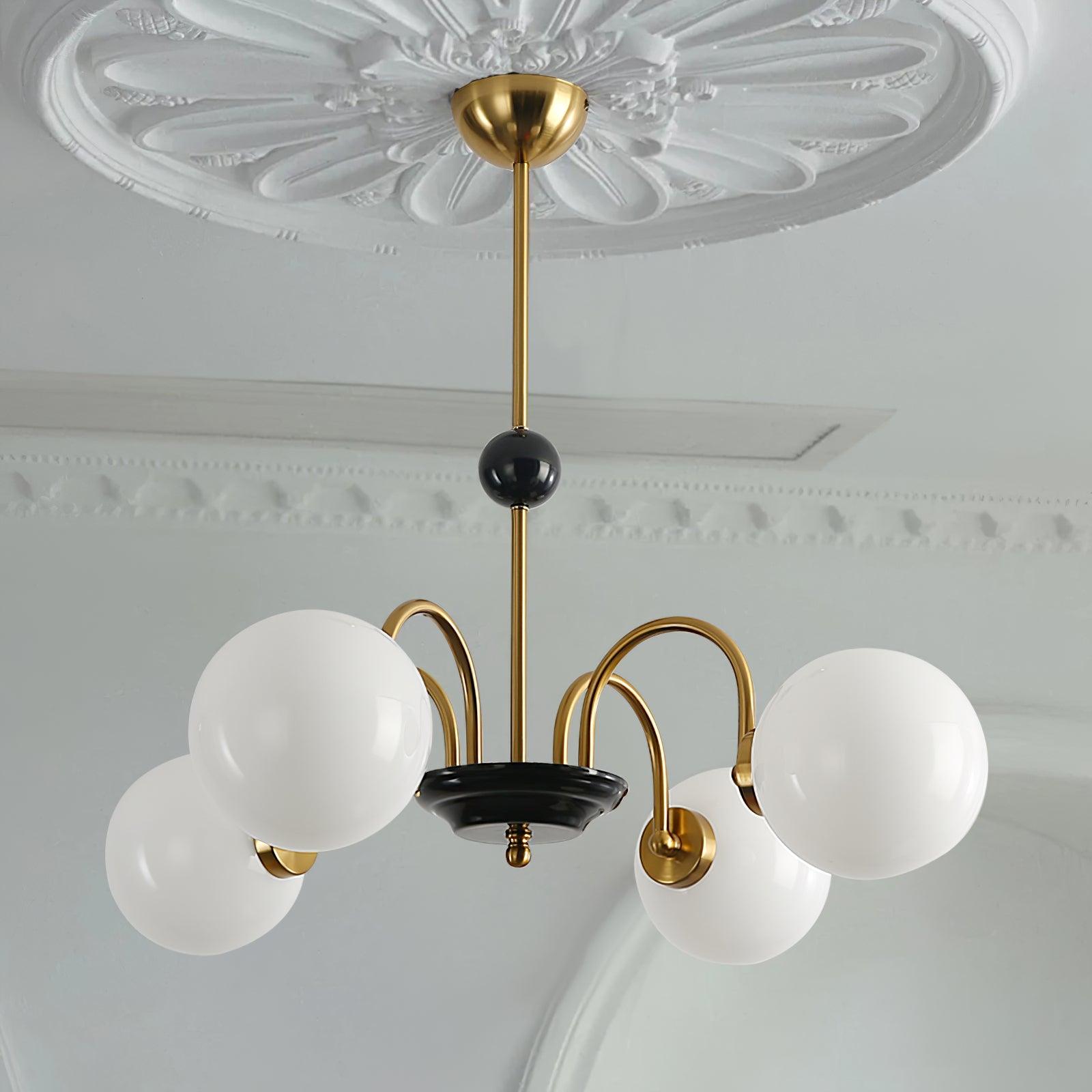 Lustre Courbé Globe Nuances Moderne Rétro Style - Neutralighting
