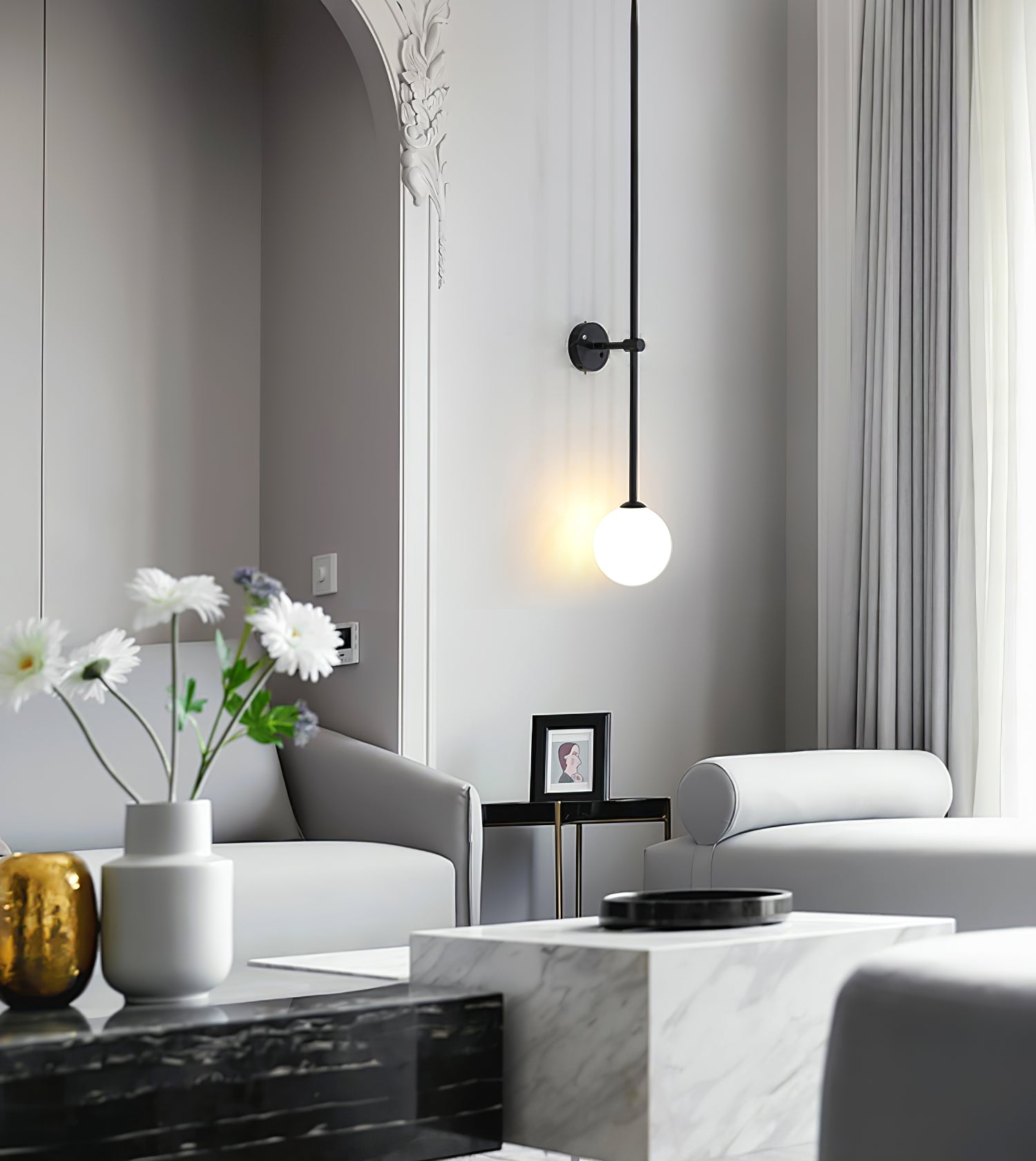 Gizmo Applique Murale Minimaliste en Verre - Neutralighting