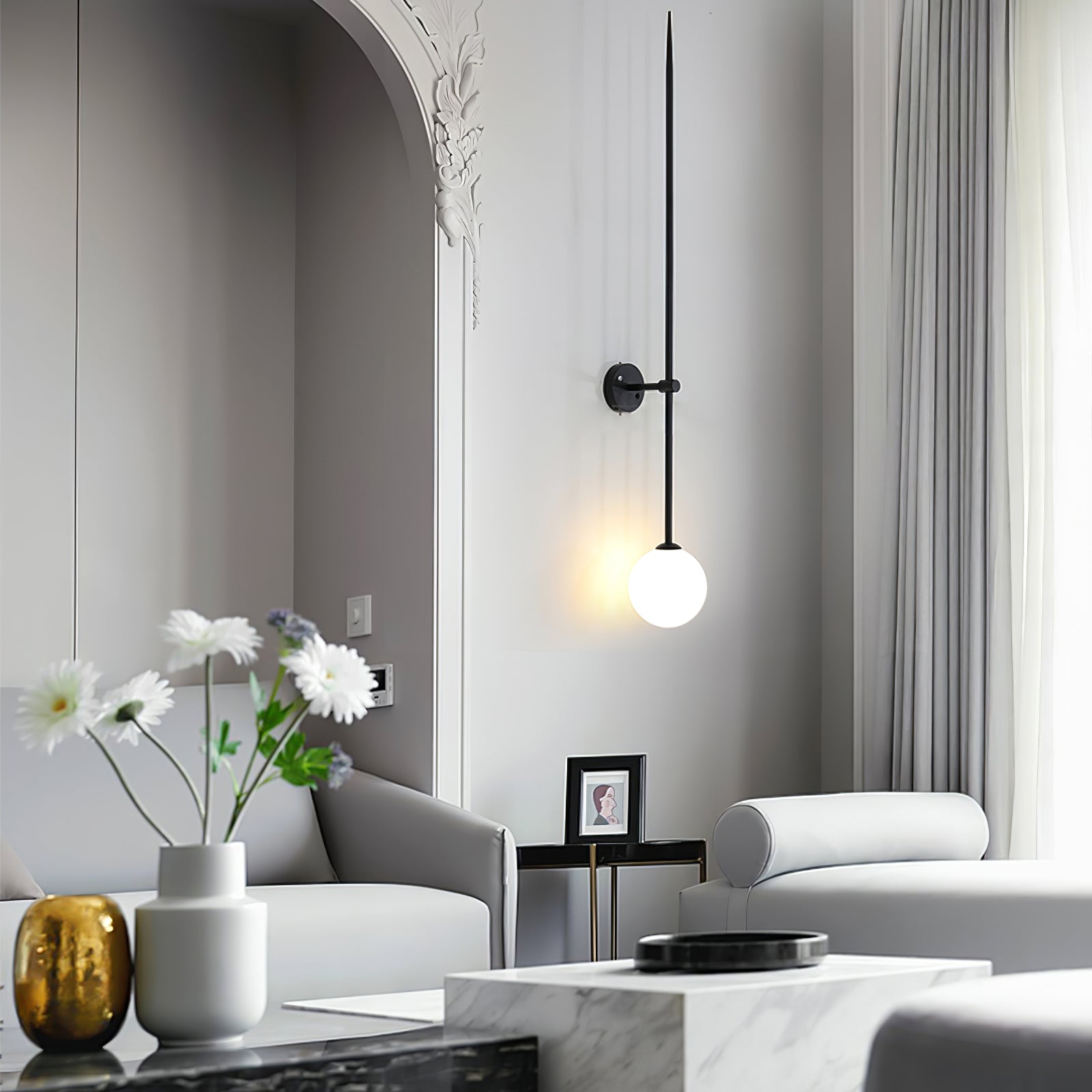 Gizmo Applique Murale Minimaliste en Verre - Neutralighting