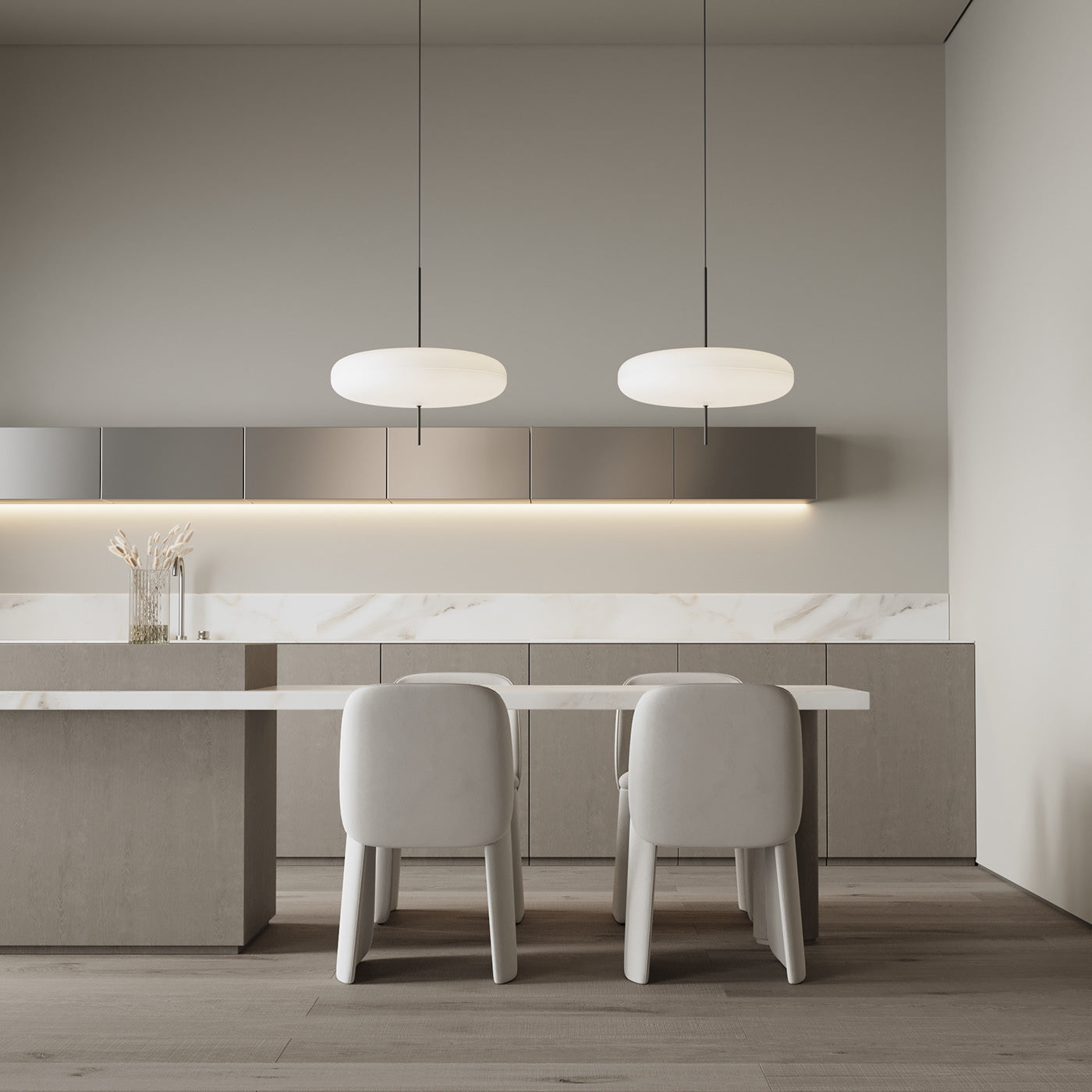 Lustra Suspension Noir Peint Réuni pour Salon - Neutralighting