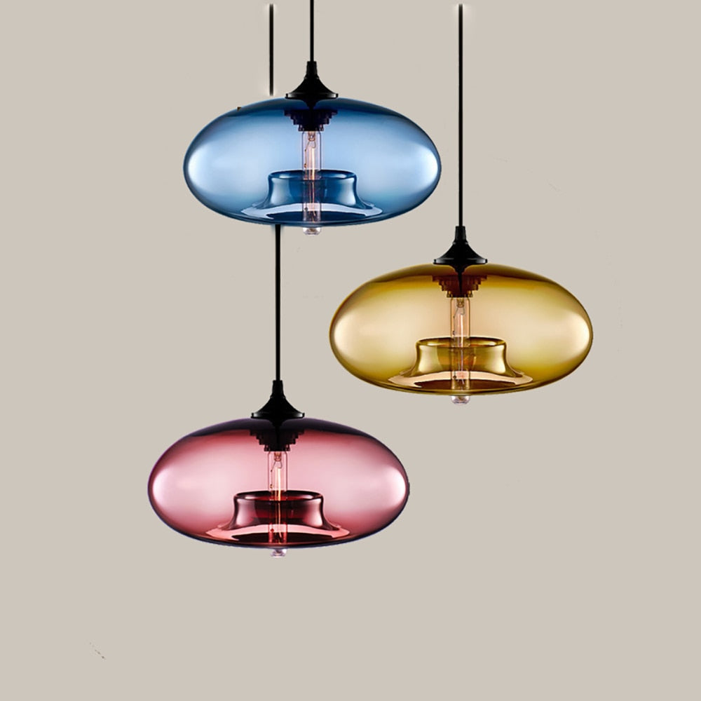 Lurea Lampes Suspendues en Verre Modernes Nordiques Chambre à Coucher - Neutralighting