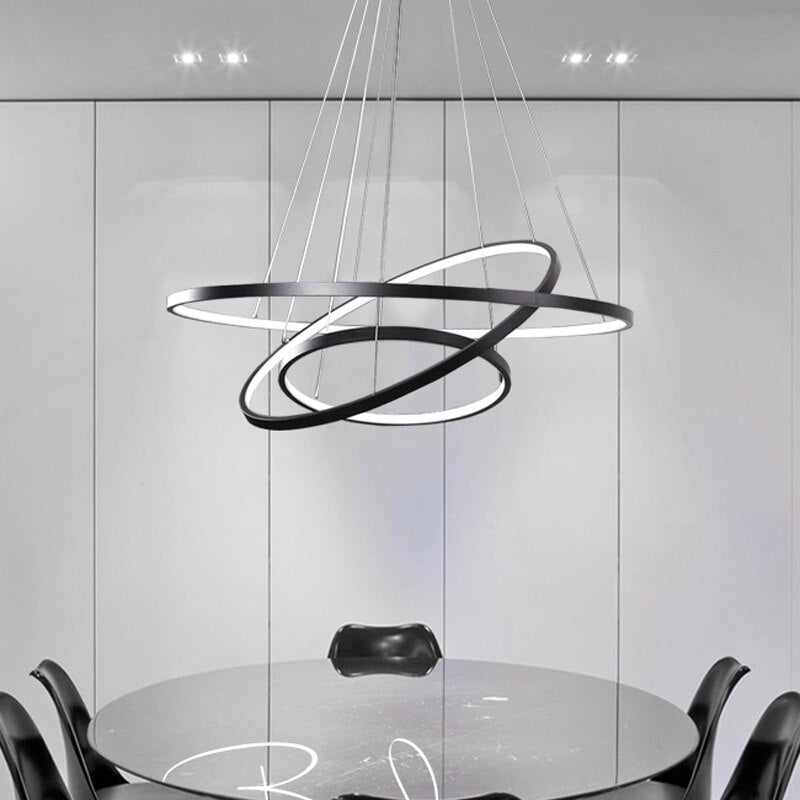 Aluna Suspension 3 Anneaux Moderne Salon - Neutralighting