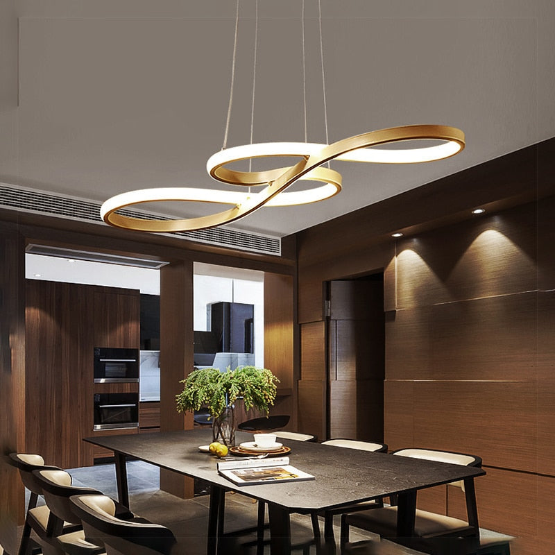 Durell Suspension Linéaire Nordique Noir/Blanc/Or. Chambre - Neutralighting