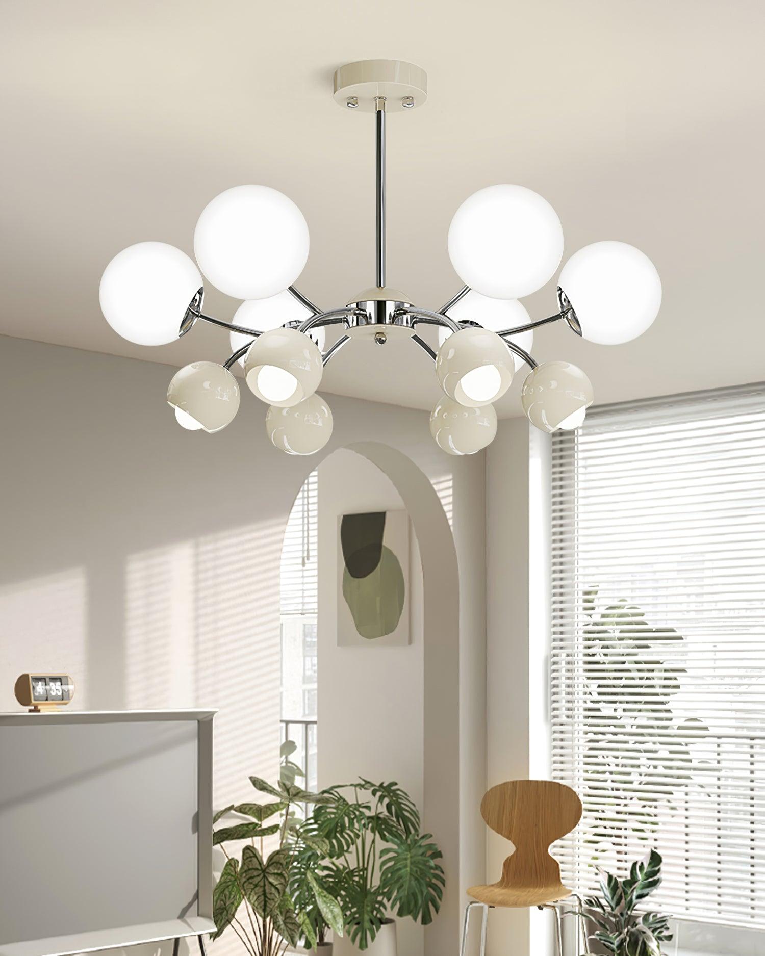 Lumi Chandelier Minimaliste en Verre - Neutralighting