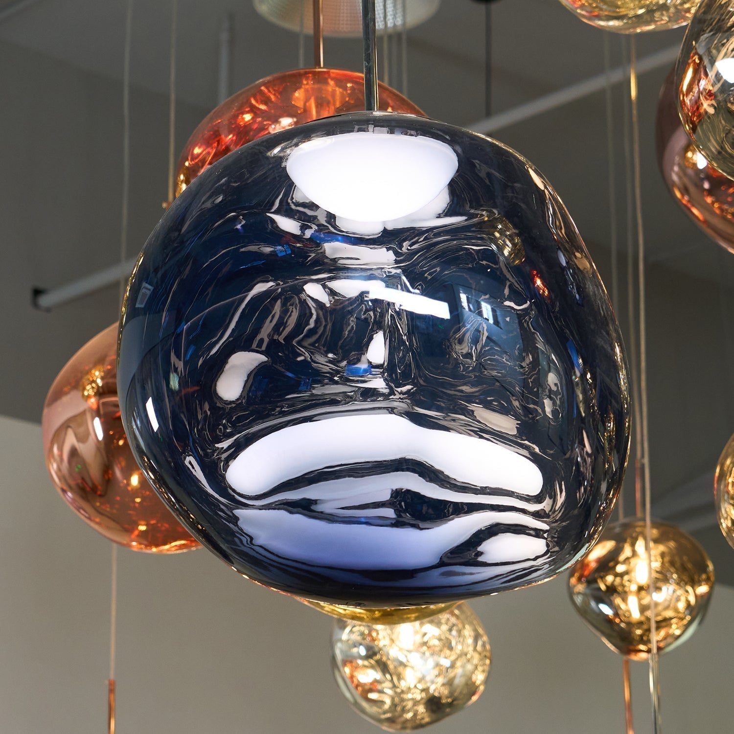 Solara Suspension en Verre Soufflé Cluster Irrégulier Sculptural - Neutralighting
