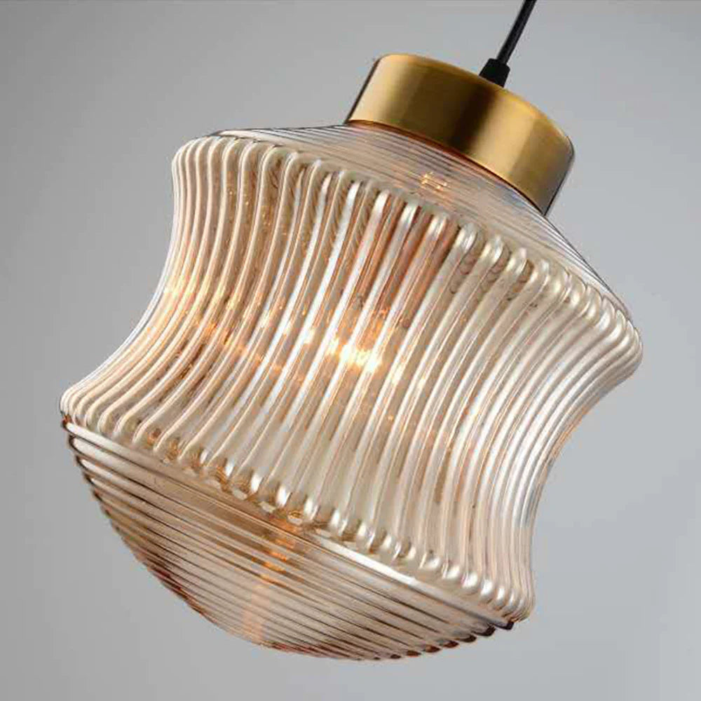 Valentina Suspension Luminaire Moderne LED Gris Fumé Verre Chambre - Neutralighting