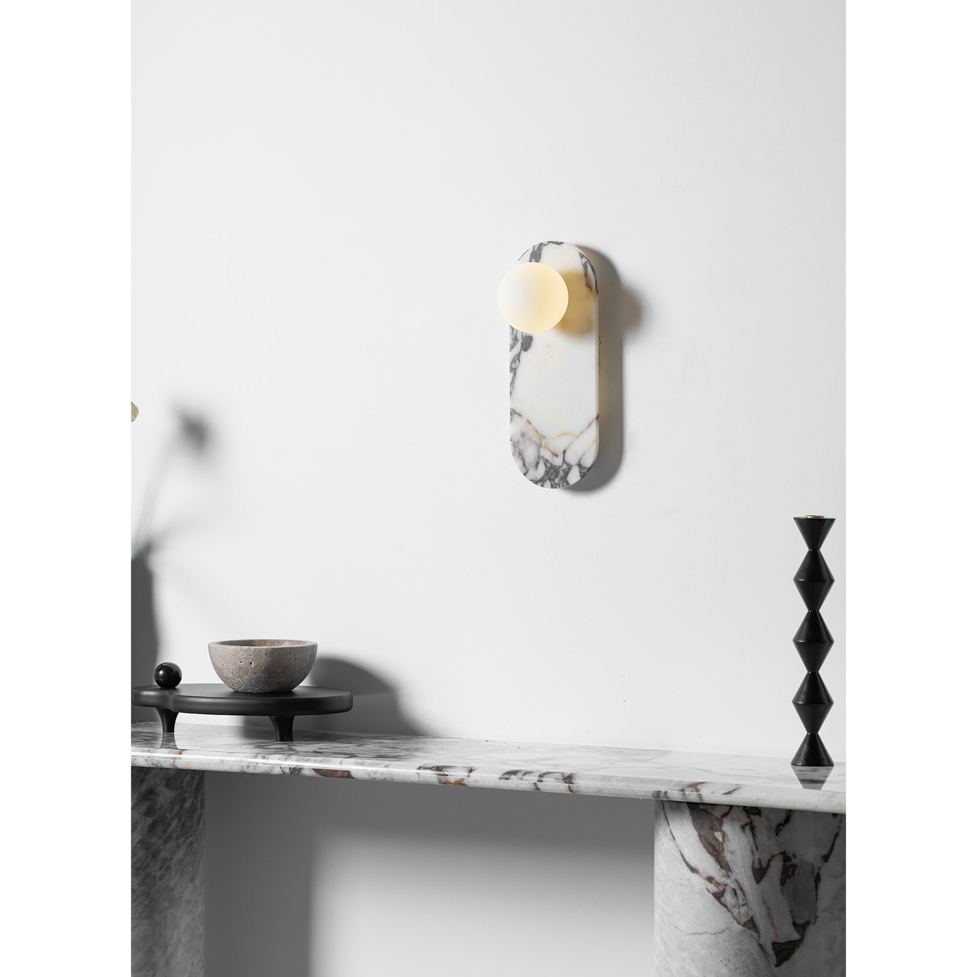 Covelyra Modern Minimalist Marble Glass Wall Lamp - Lamp Copper