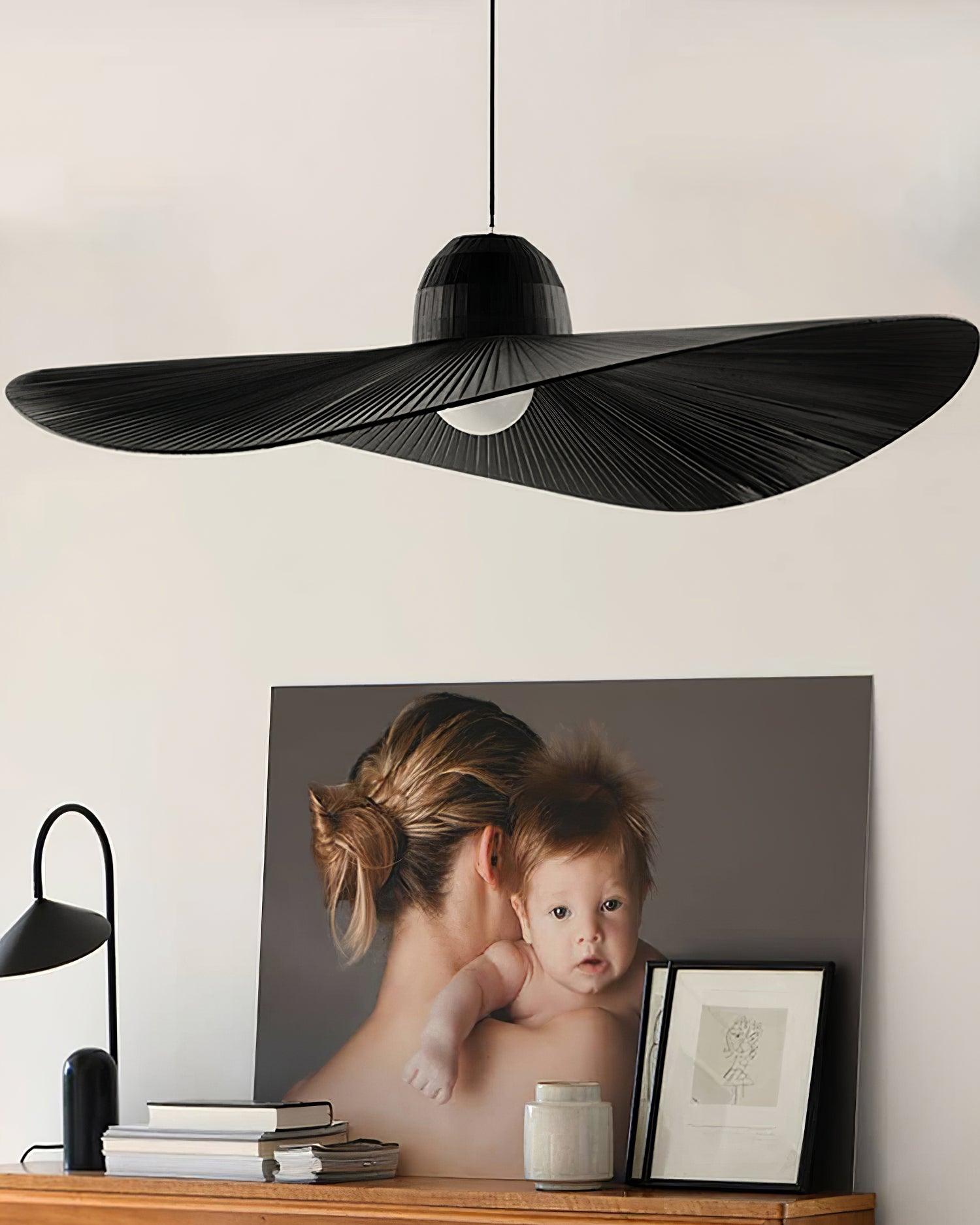 Moire Hat Lampe Pendante Tissu Plissé Moderne - Neutralighting