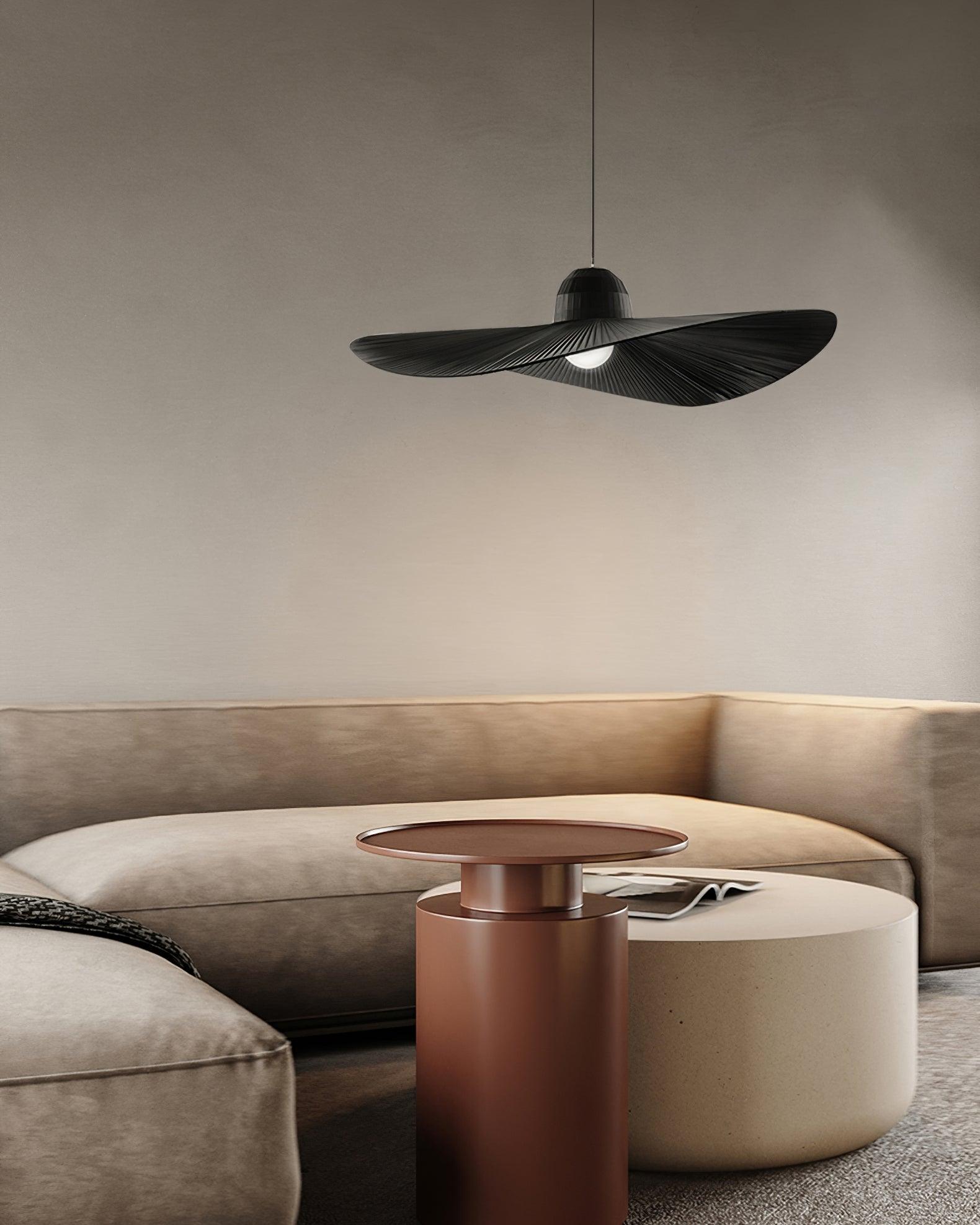 Moire Hat Lampe Pendante Tissu Plissé Moderne - Neutralighting