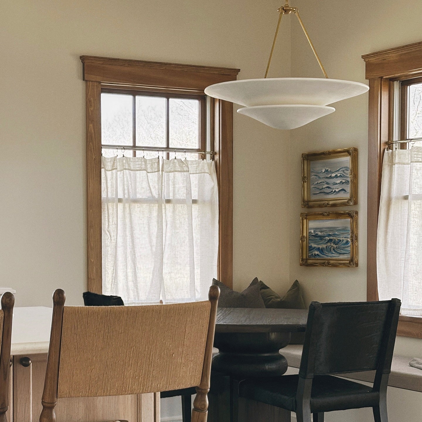 Avinisra Modern Minimalist Brass Metal Chandelier - Lamp Copper