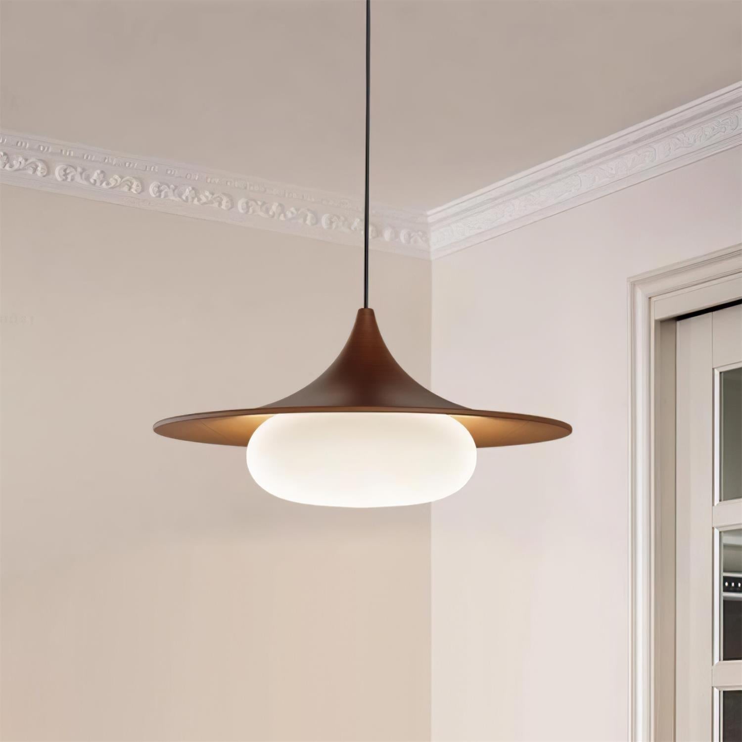 Ovelis Wooden Canopy Pendant Lamp - Letslighting