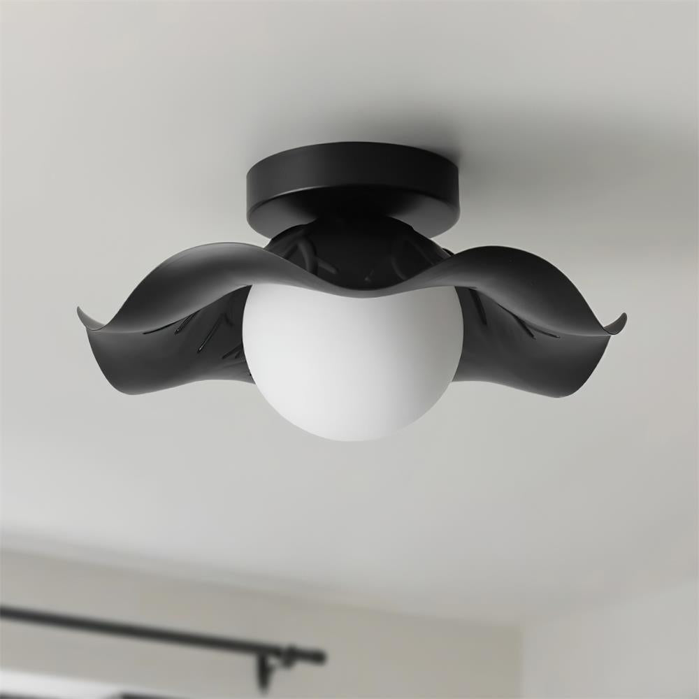 Monae Lumière de Plafond Pétale Globe Noir - Neutralighting