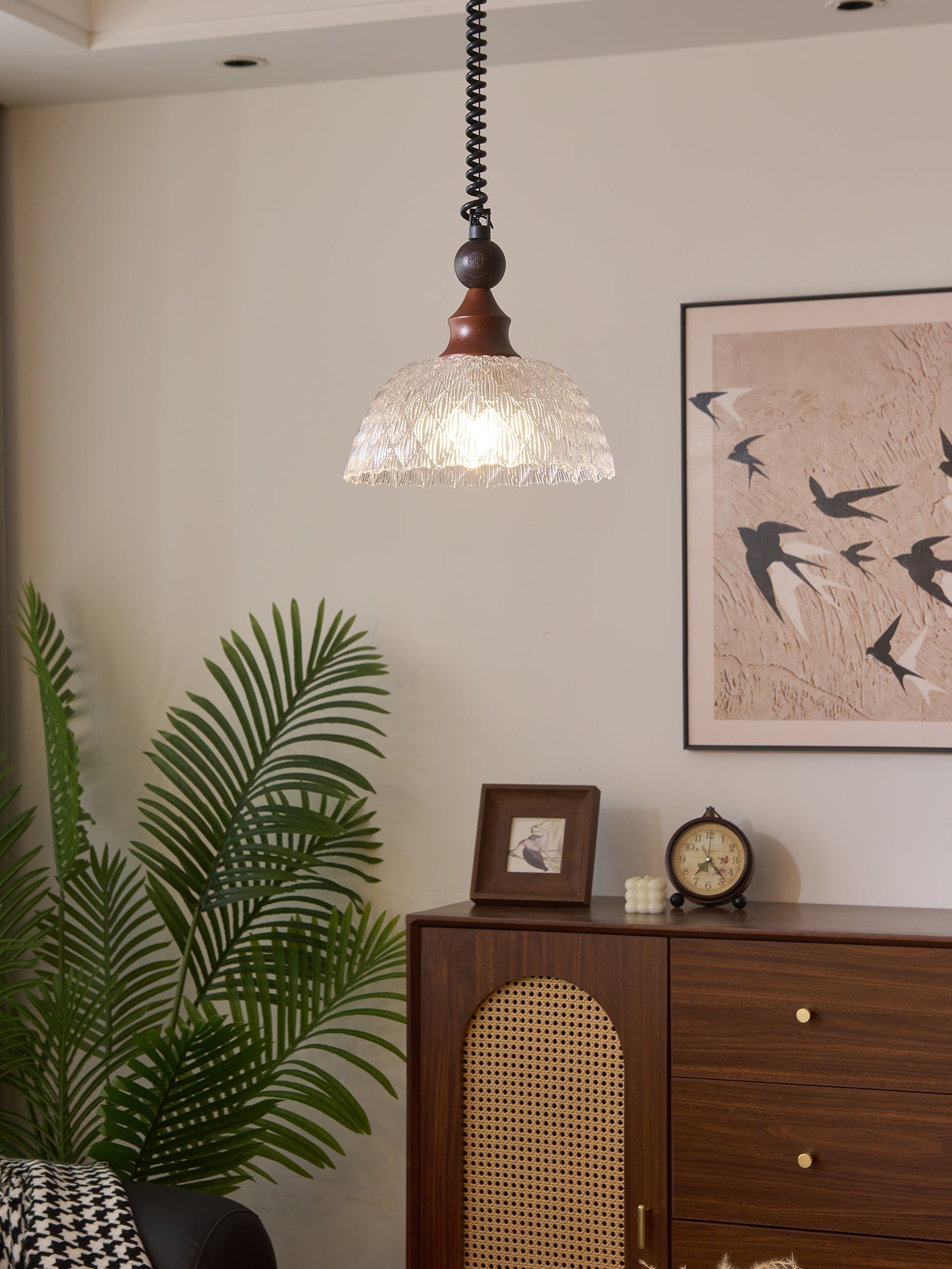 Nydoreth Suspension en Bois Art Vintage Élégant - Neutralighting
