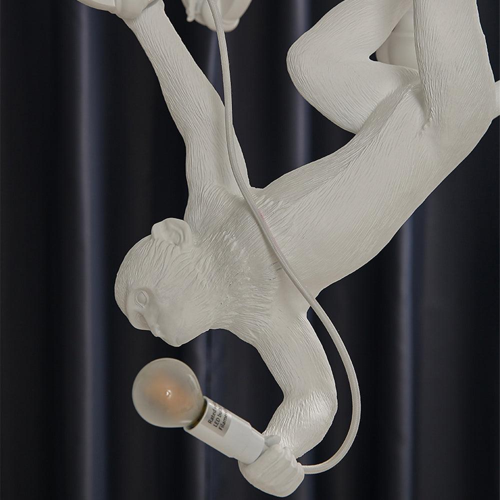 Lustra Chandelier Singe Noir Sculpture Ludique - Neutralighting