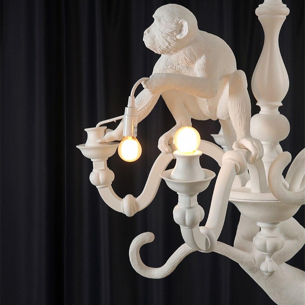 Lustra Chandelier Singe Noir Sculpture Ludique - Neutralighting