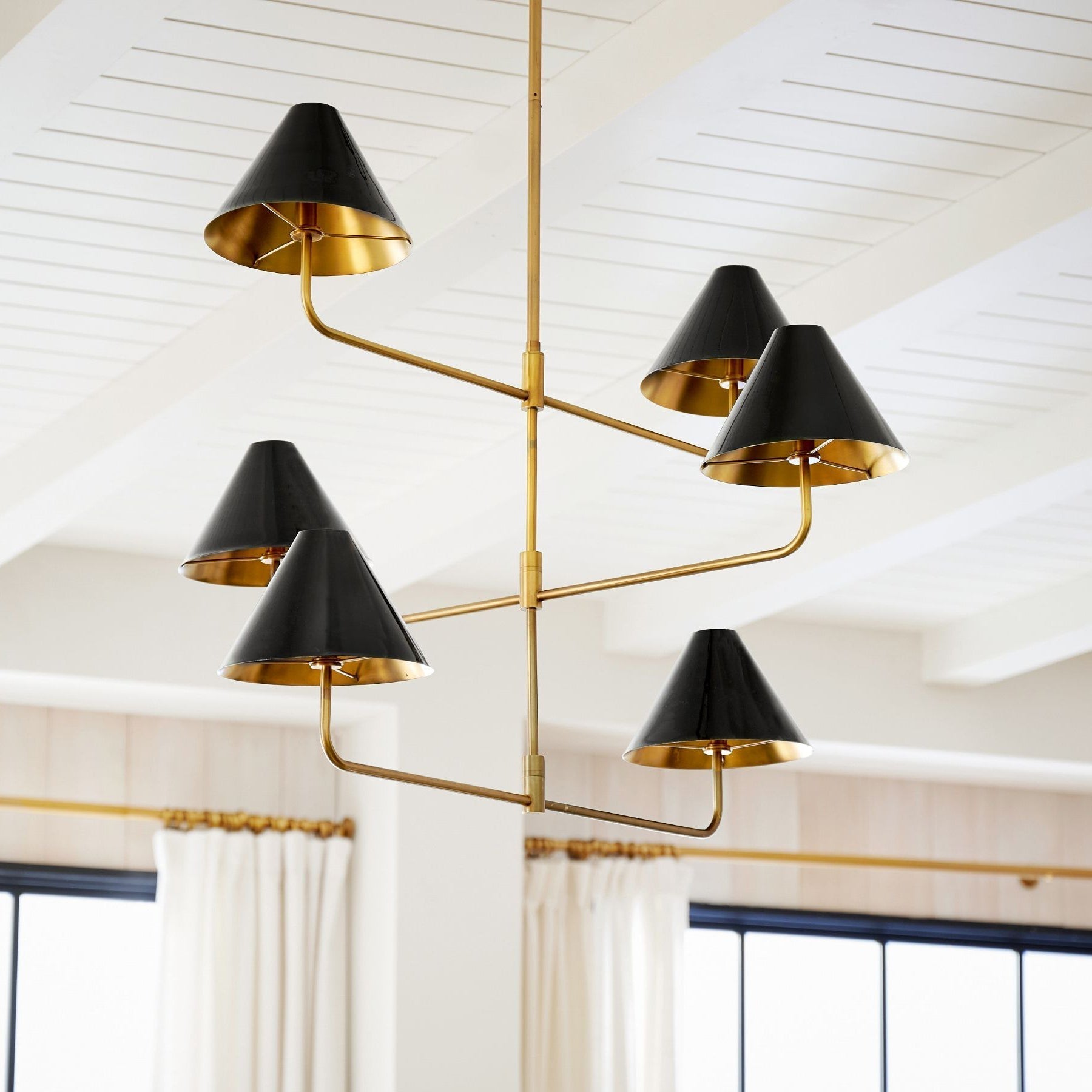 Zoruvyh Étage Ancien Industriel Tissu Métal Lustre - Neutralighting