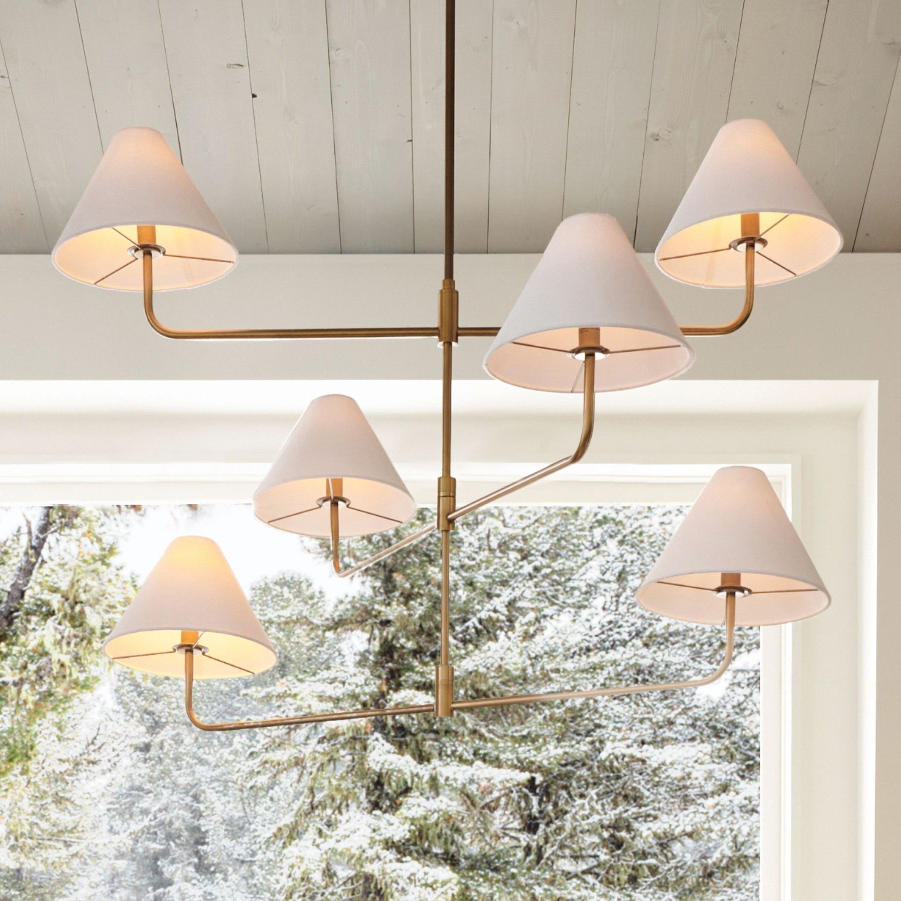 Zoruvyh Étage Ancien Industriel Tissu Métal Lustre - Neutralighting