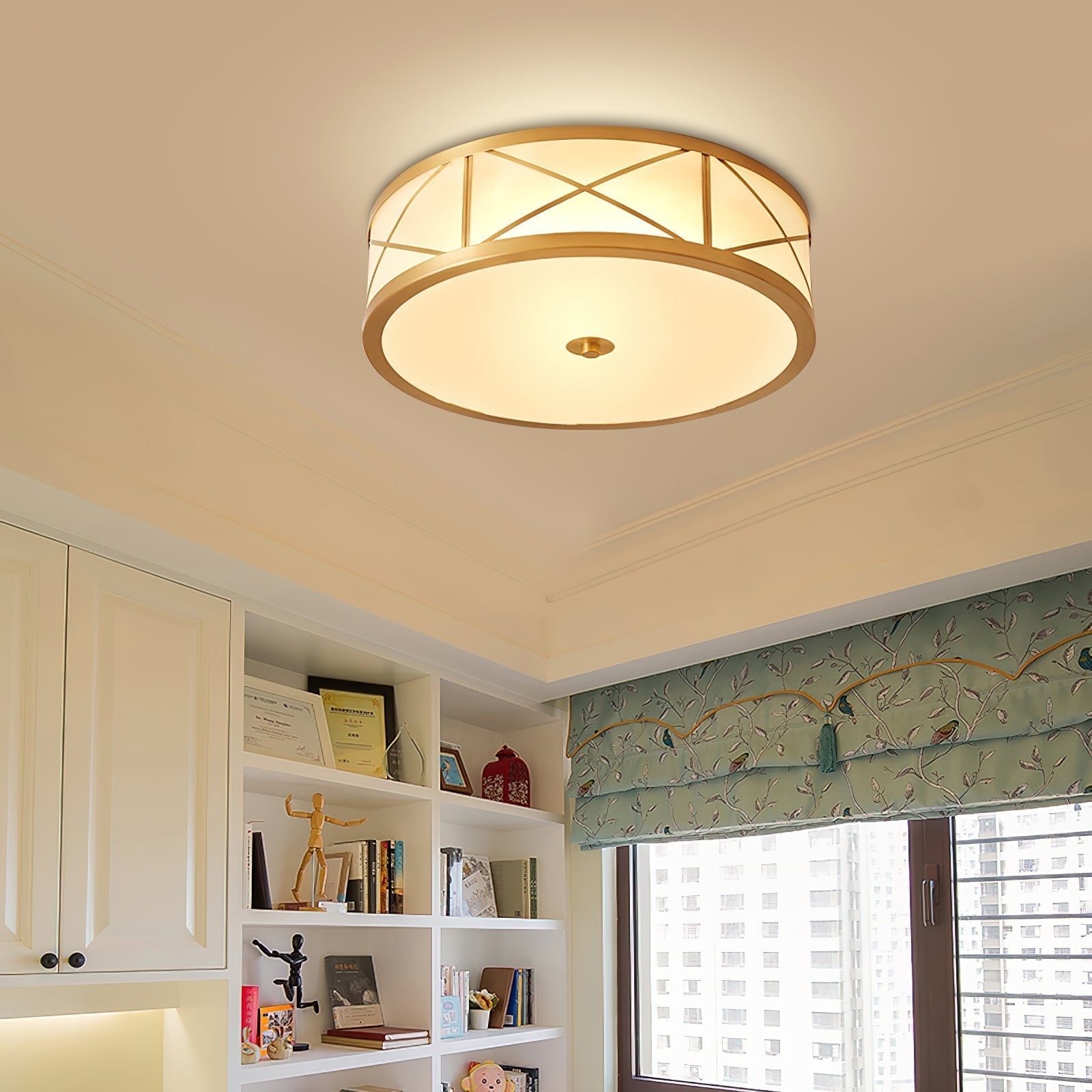 Vovene Plafonnier En Laiton Et Verre Minimaliste Moderne - Neutralighting