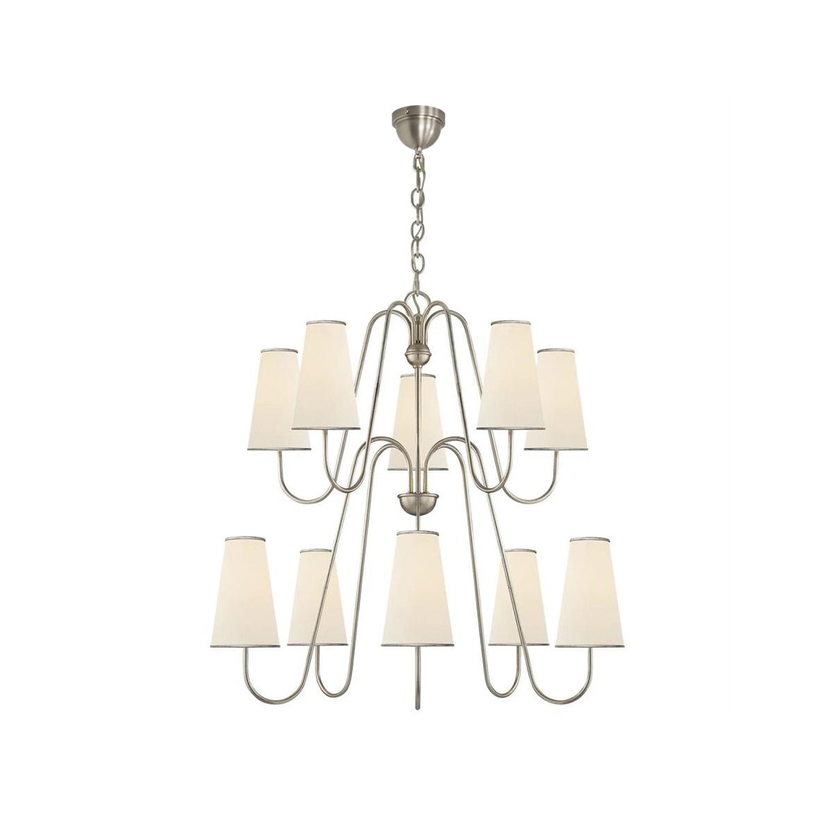 Elirora Lustre En Laiton Vintage élégant Avec Abat-Jour En Tissu - Neutralighting