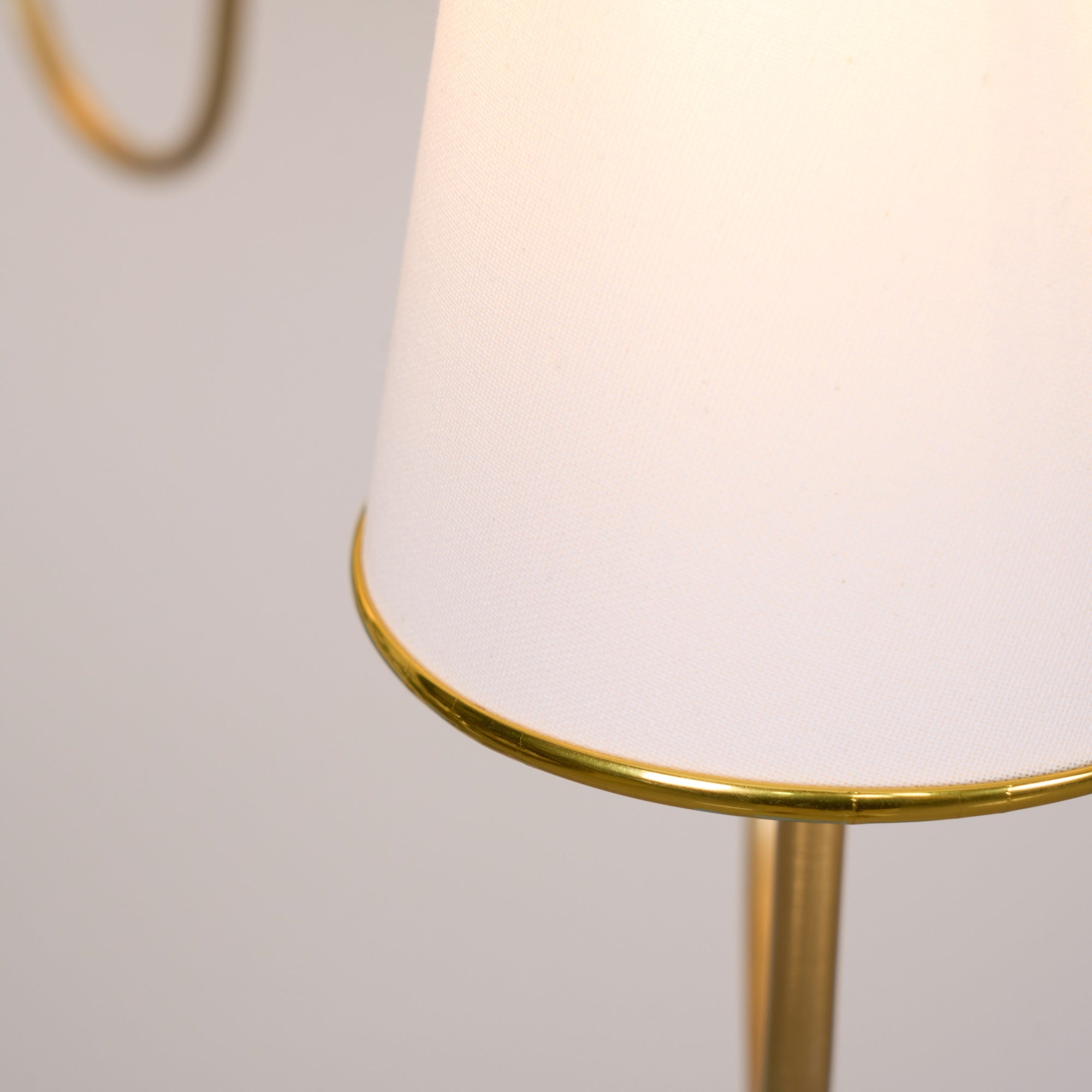 Elirora Lustre En Laiton Vintage élégant Avec Abat-Jour En Tissu - Neutralighting