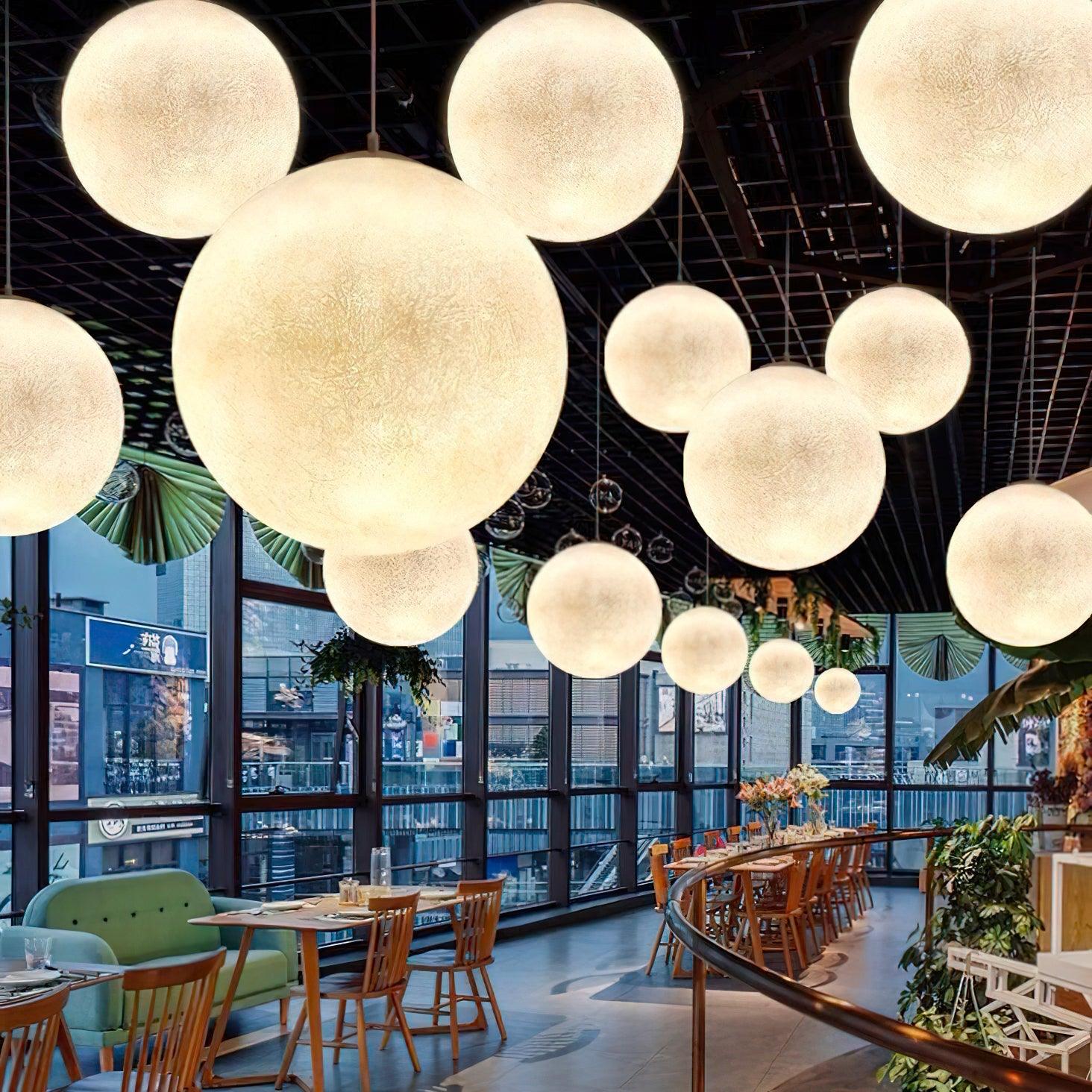 Lustra Suspension Lampe en Forme de Lune pour Salon - Neutralighting