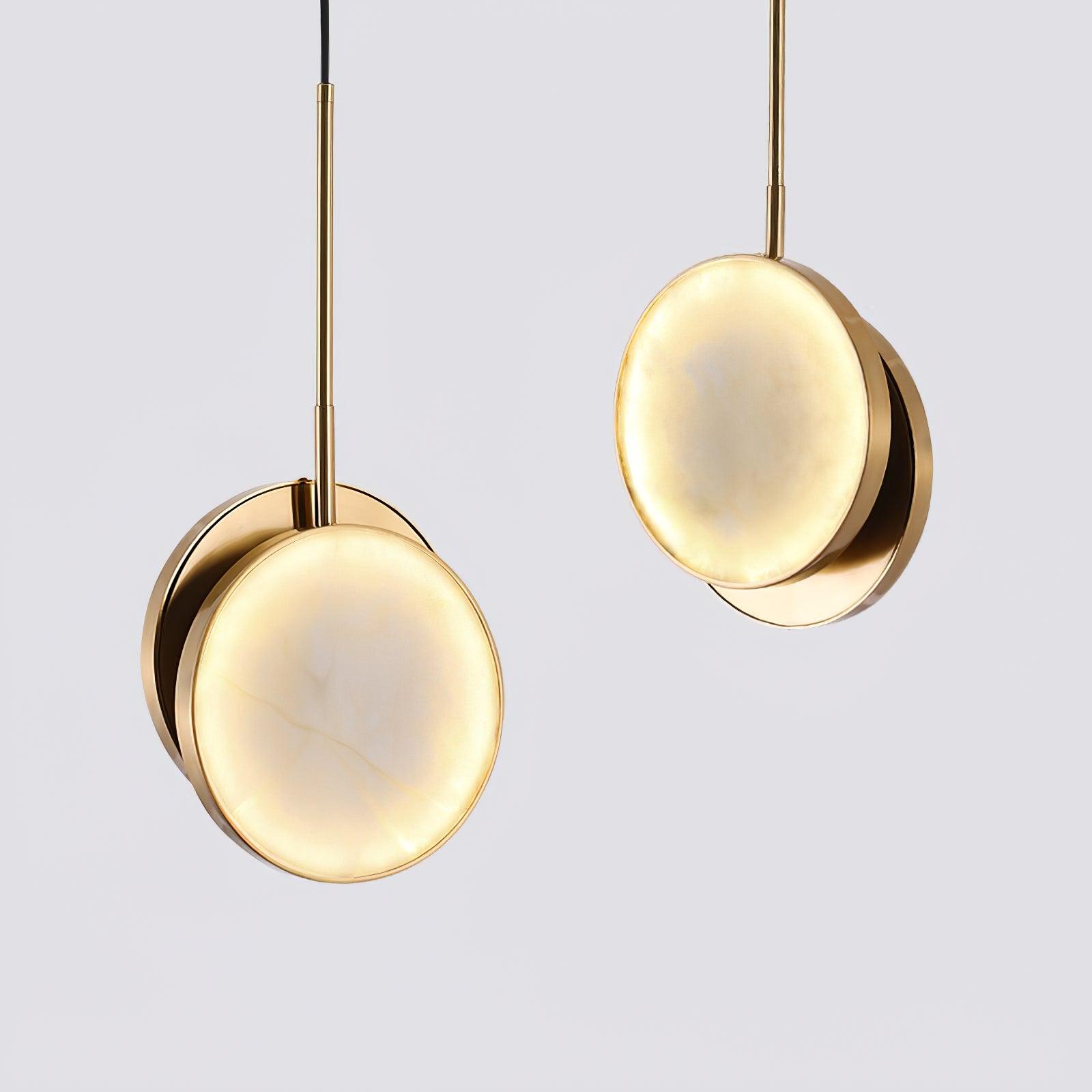Synoryra Lampe Suspendue Double Disque en Albâtre - Neutralighting