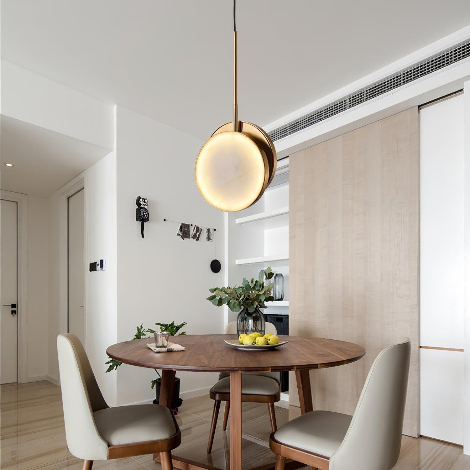 Synoryra Lampe Suspendue Double Disque en Albâtre - Neutralighting