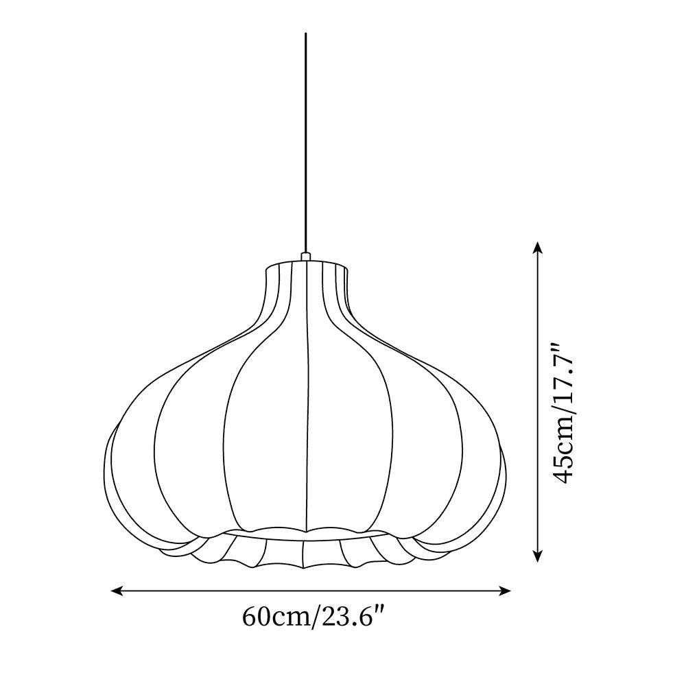 Silky Suspension avec Abat-jour en Soie Plissée Blanc Elégant - Neutralighting