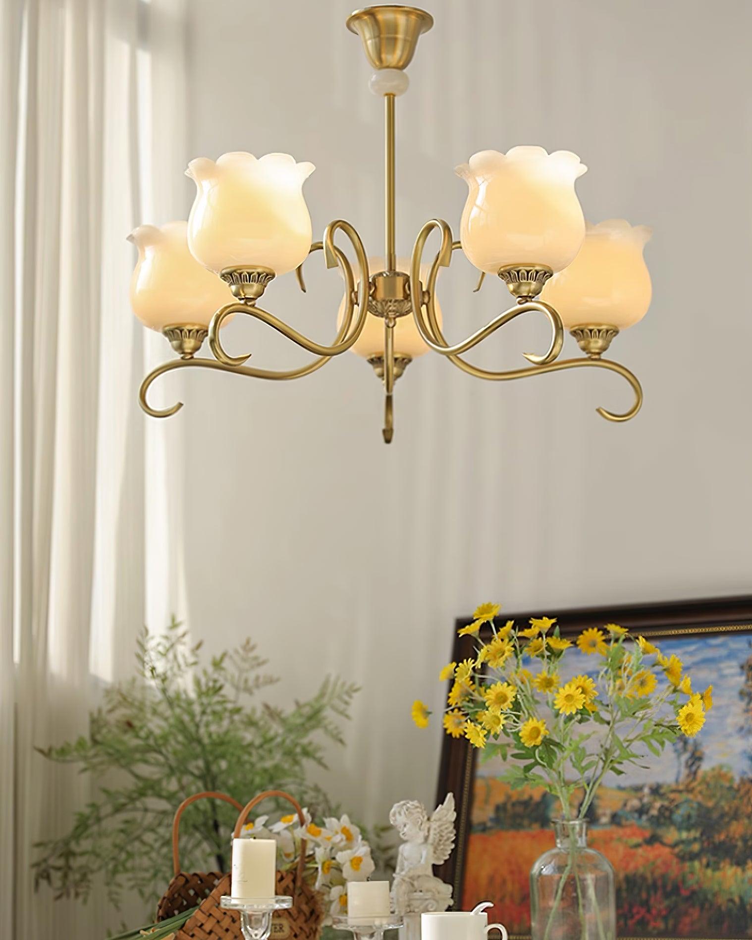 Mullan Lustre Laiton Résine Blanc Or - Neutralighting