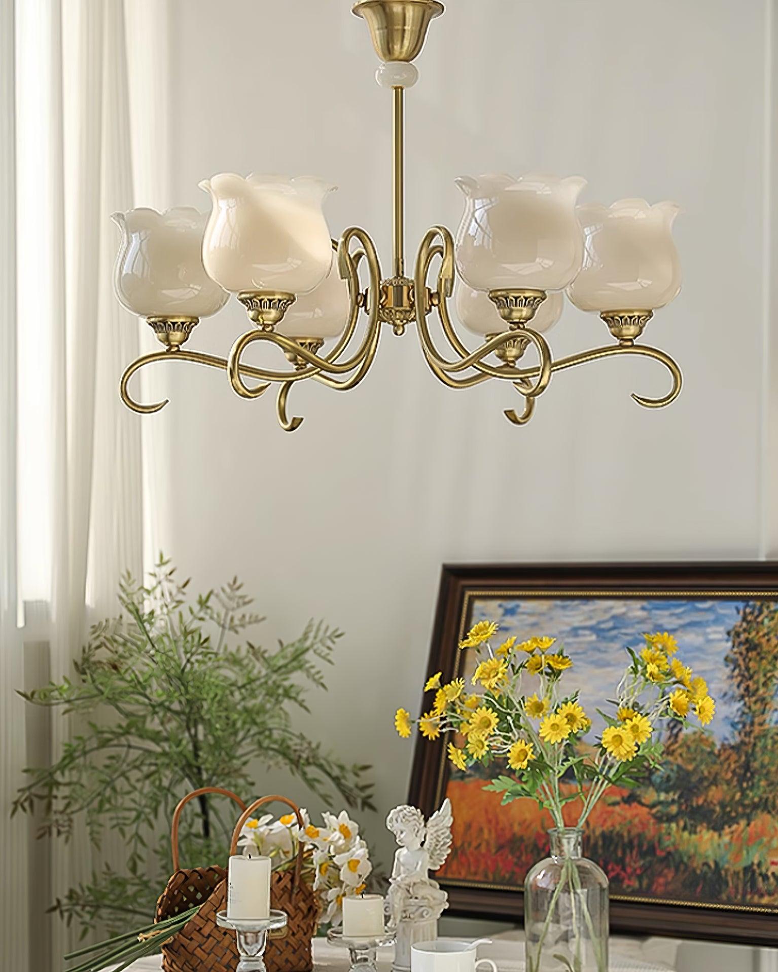 Mullan Lustre Laiton Résine Blanc Or - Neutralighting