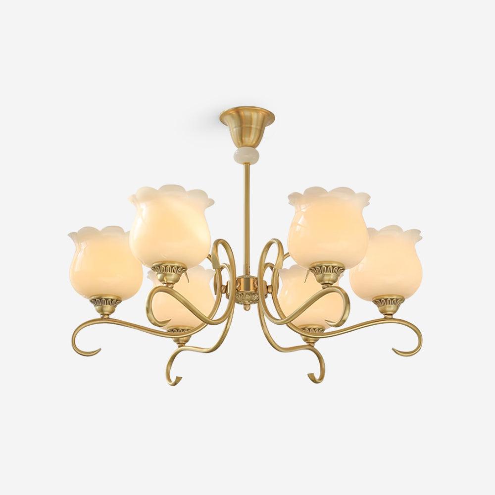 Mullan Lustre Laiton Résine Blanc Or - Neutralighting