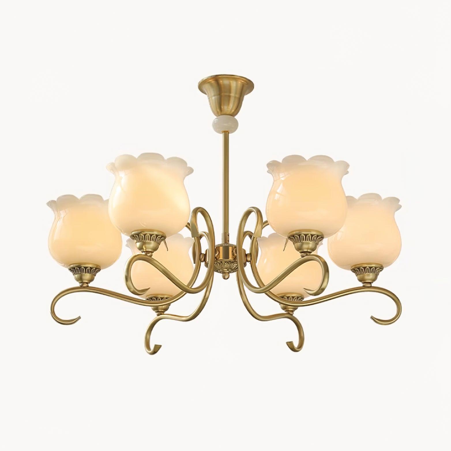 Mullan Lustre Laiton Résine Blanc Or - Neutralighting