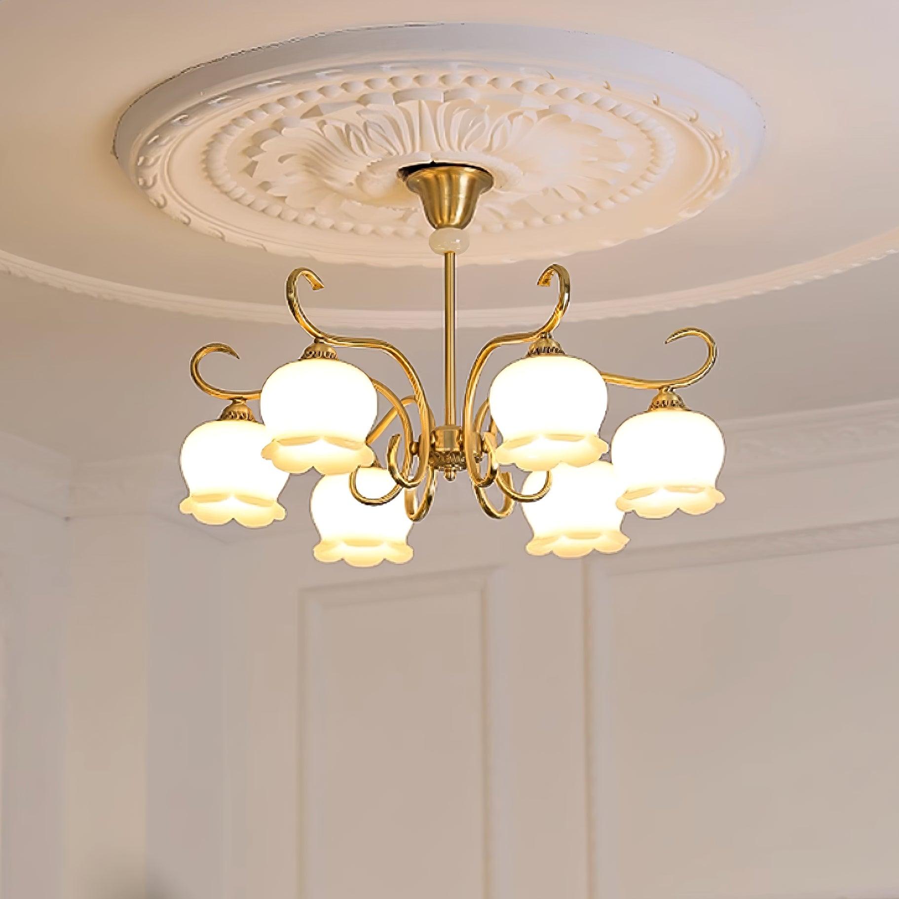 Mullan Lustre Laiton Résine Blanc Or - Neutralighting