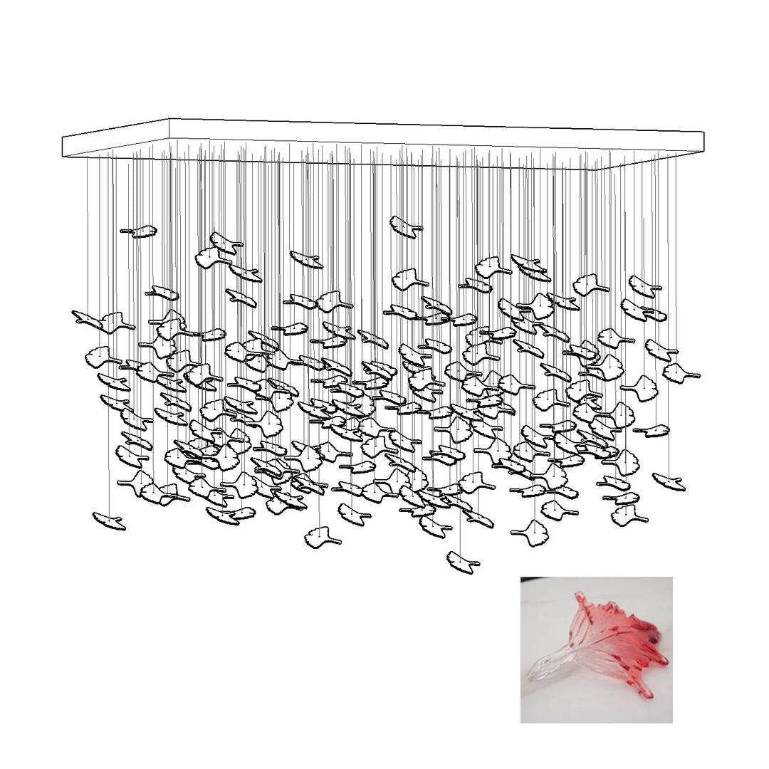 Syraean Lustre en cristal multicolore en forme de feuille d'érable - Neutralighting