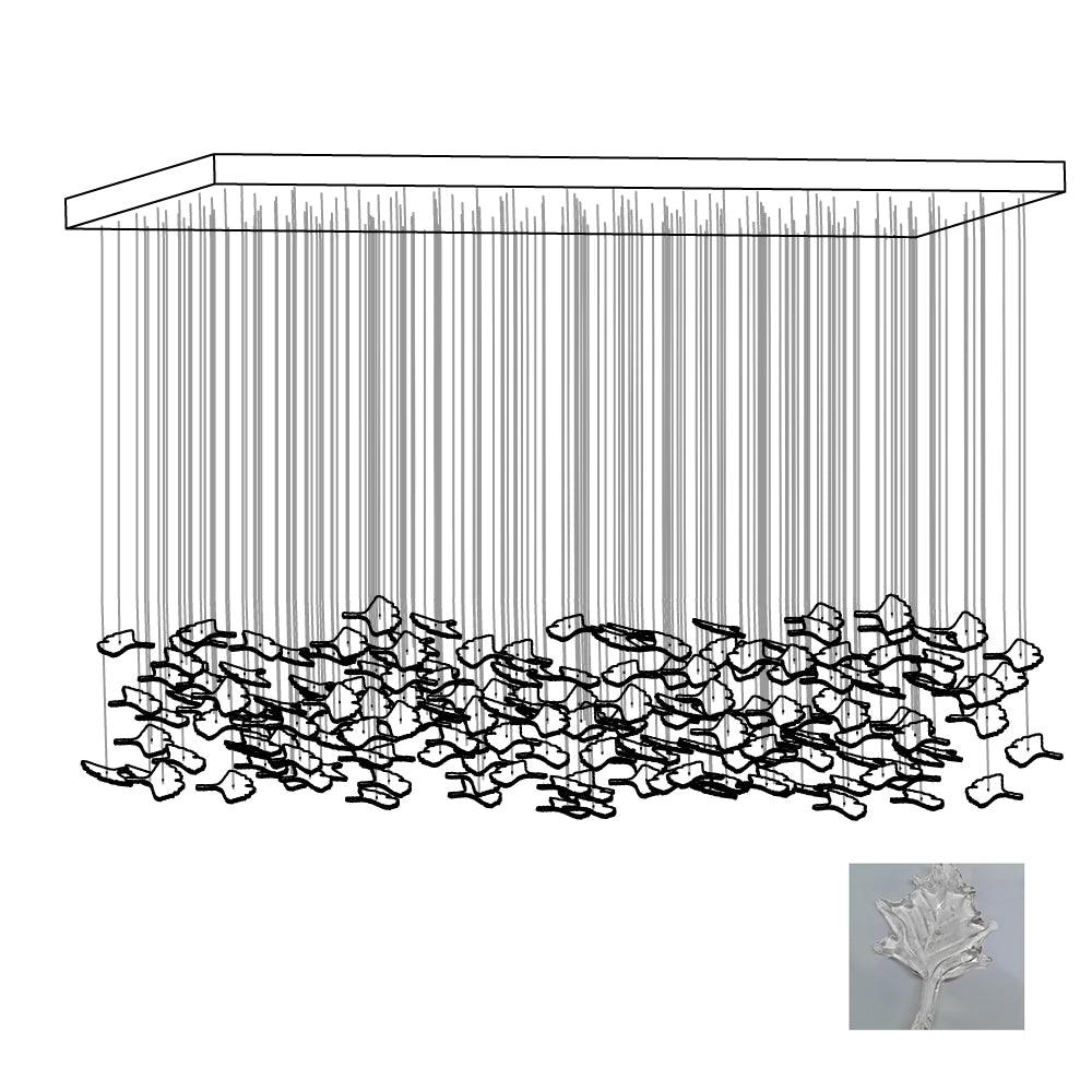Syraean Lustre en cristal multicolore en forme de feuille d'érable - Neutralighting