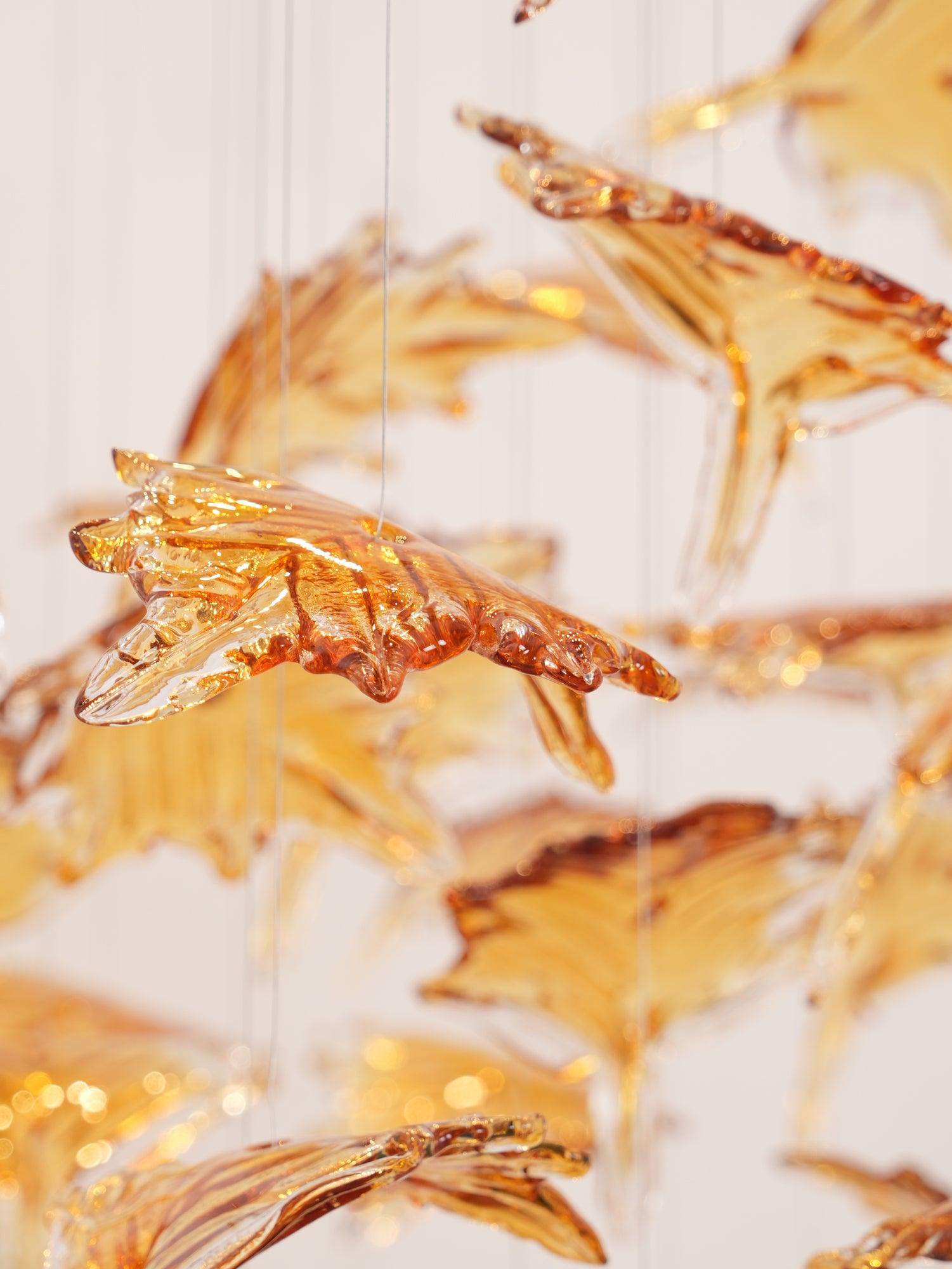 Syraean Lustre en cristal multicolore en forme de feuille d'érable - Neutralighting