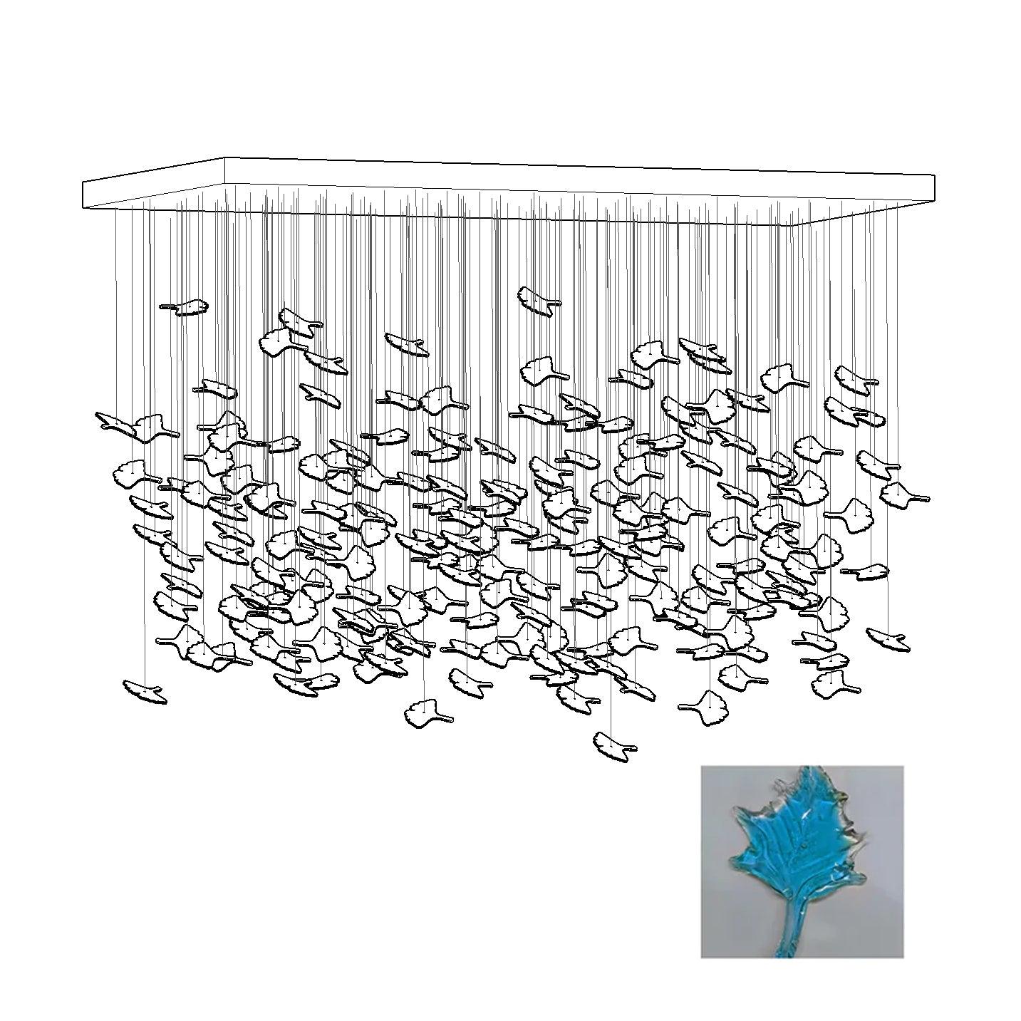 Syraean Lustre en cristal multicolore en forme de feuille d'érable - Neutralighting