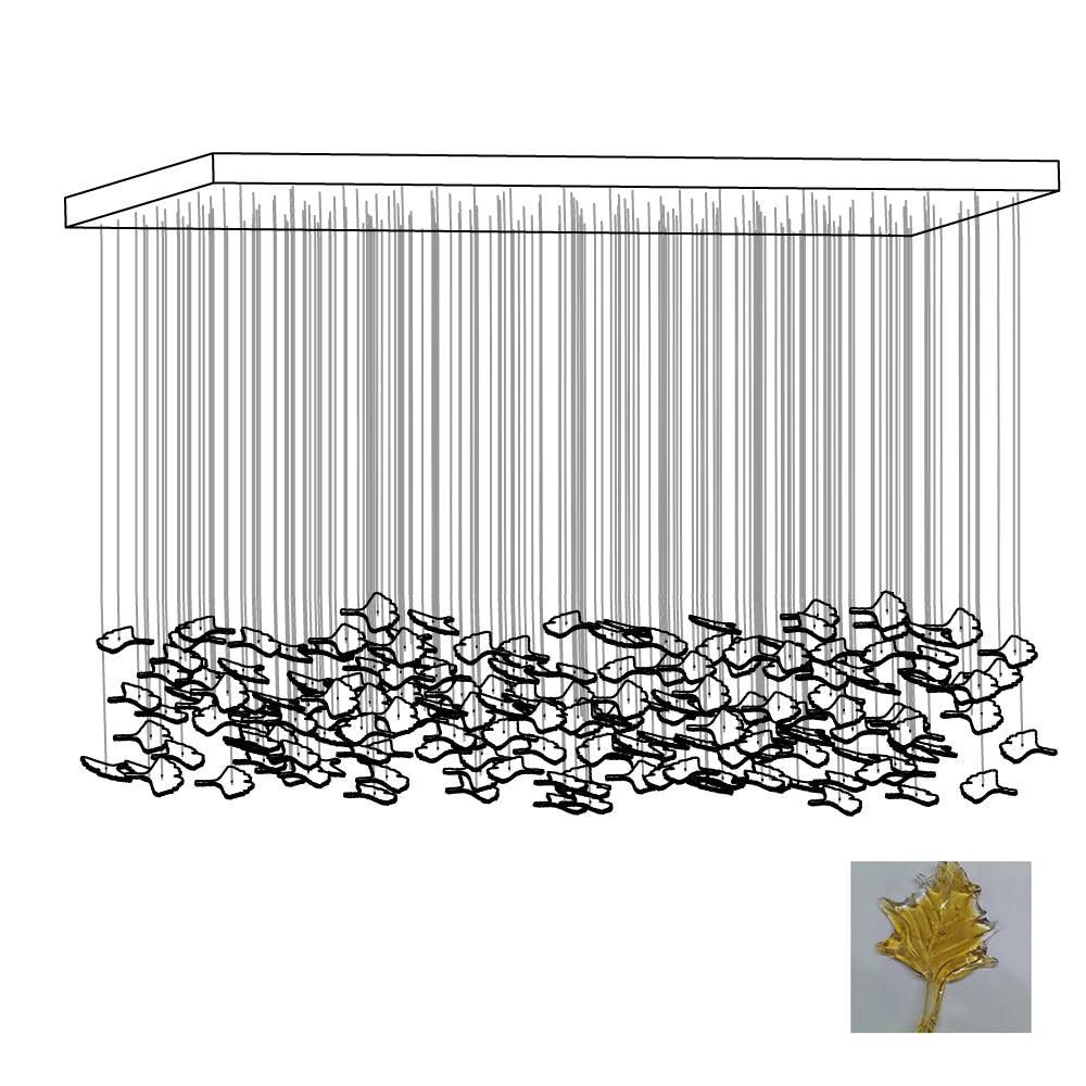 Syraean Lustre en cristal multicolore en forme de feuille d'érable - Neutralighting