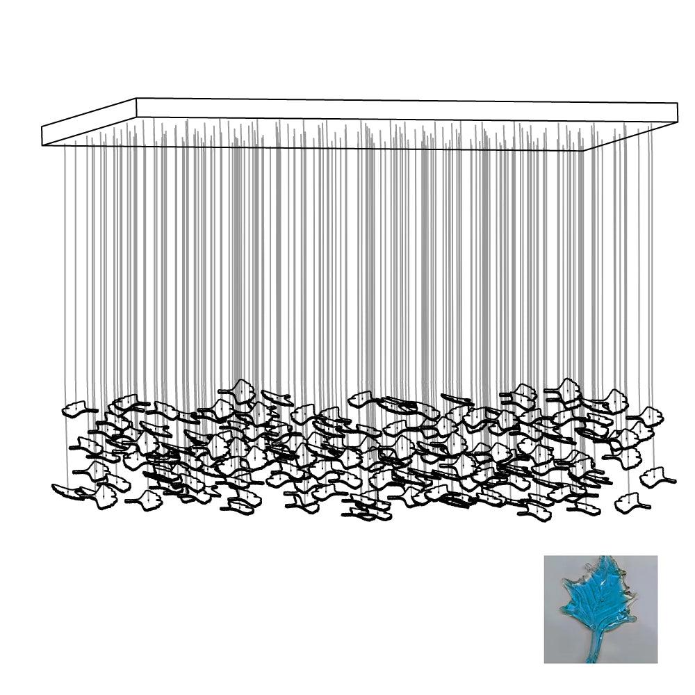 Syraean Lustre en cristal multicolore en forme de feuille d'érable - Neutralighting