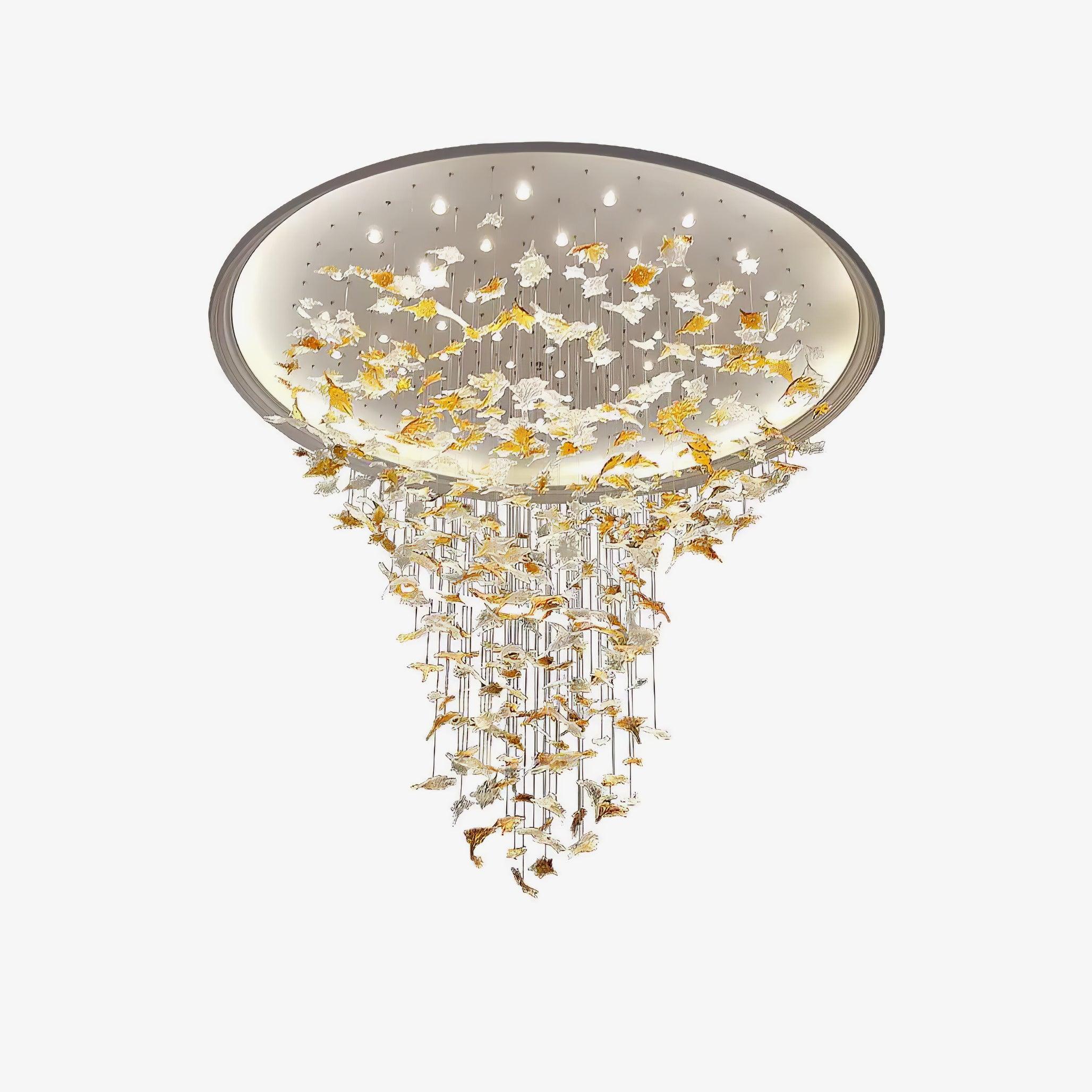Syraean Lustre en cristal multicolore en forme de feuille d'érable - Neutralighting