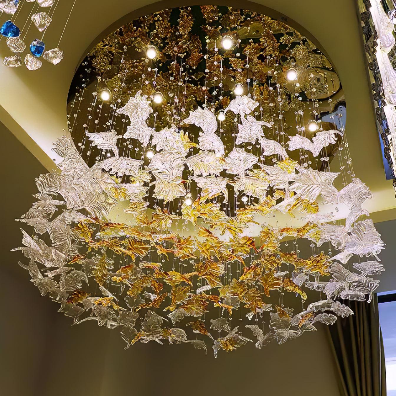 Syraean Lustre en cristal multicolore en forme de feuille d'érable - Neutralighting