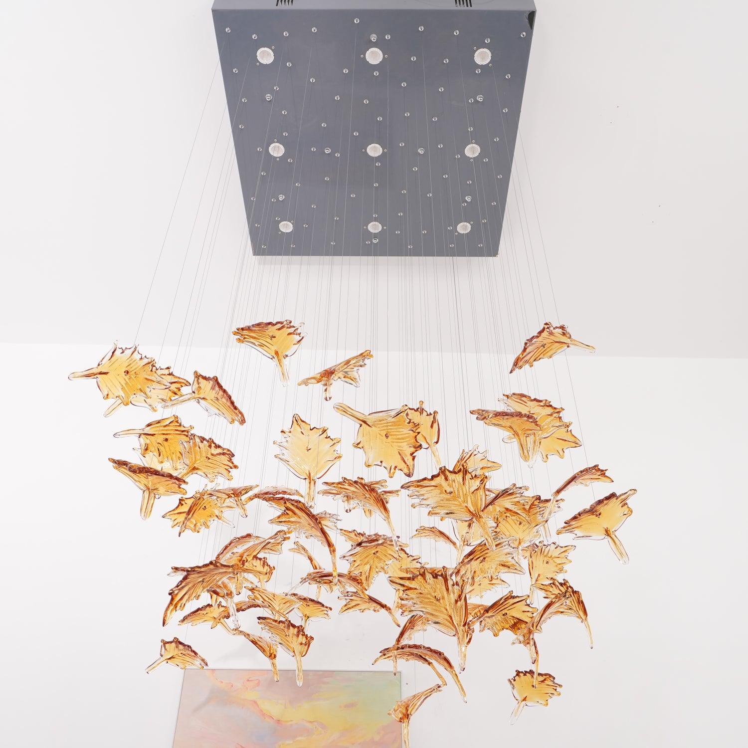 Syraean Lustre en cristal multicolore en forme de feuille d'érable - Neutralighting