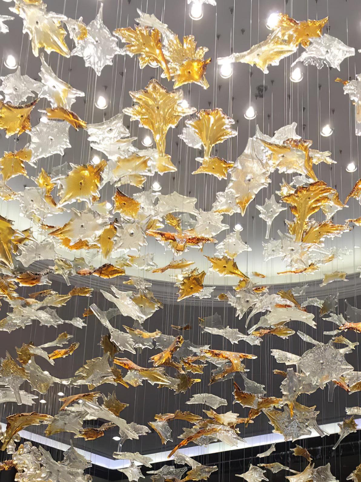 Syraean Lustre en cristal multicolore en forme de feuille d'érable - Neutralighting