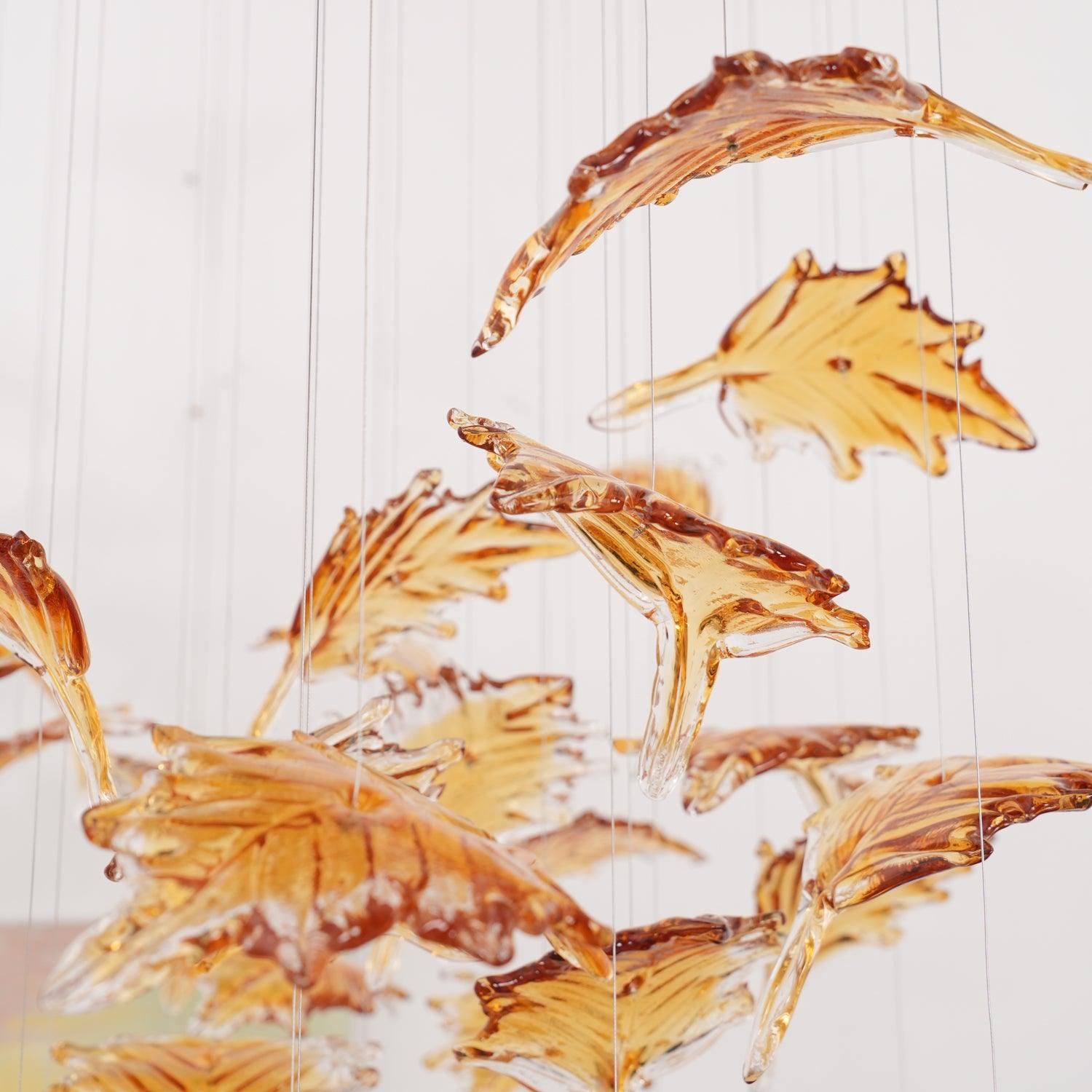 Syraean Lustre en cristal multicolore en forme de feuille d'érable - Neutralighting