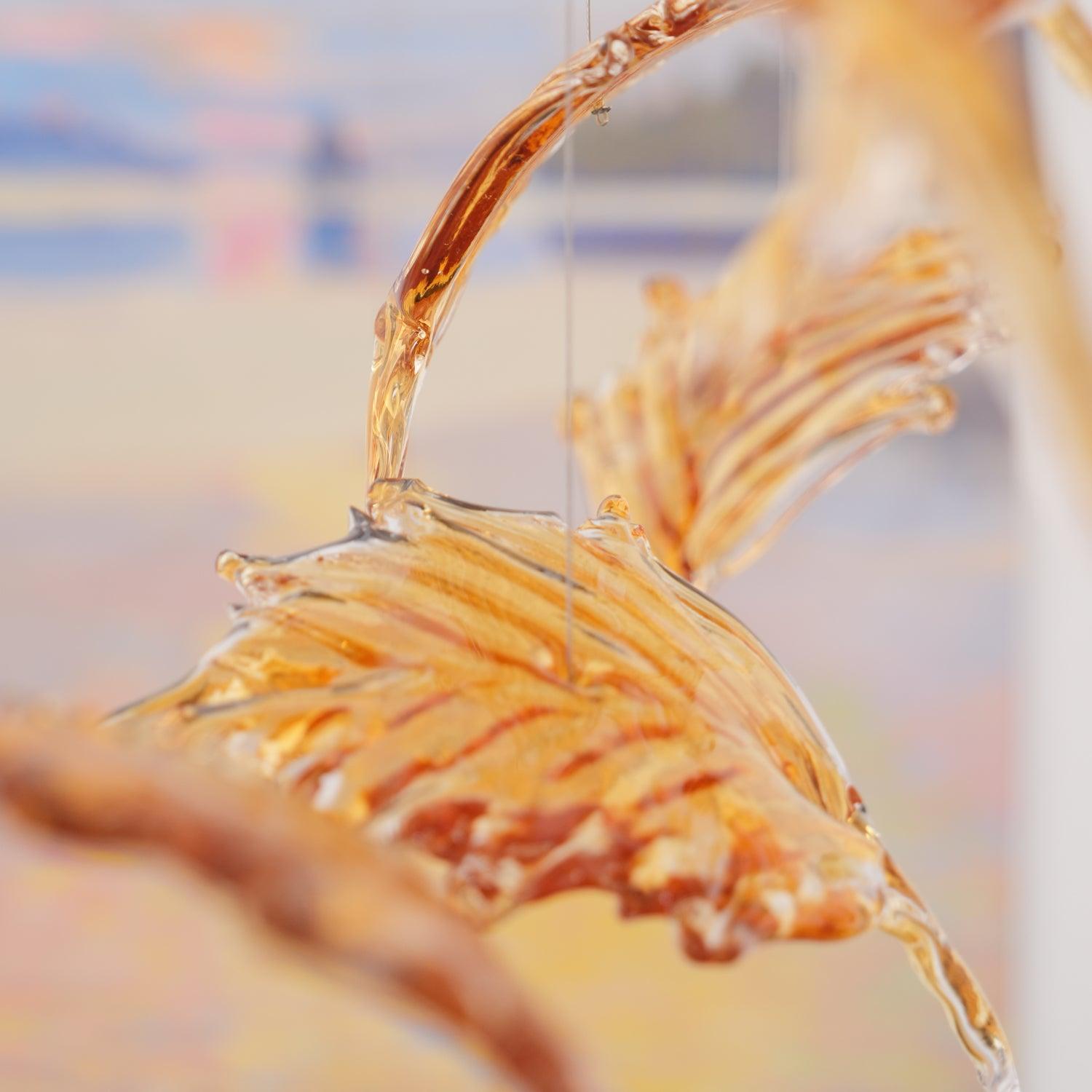 Syraean Lustre en cristal multicolore en forme de feuille d'érable - Neutralighting