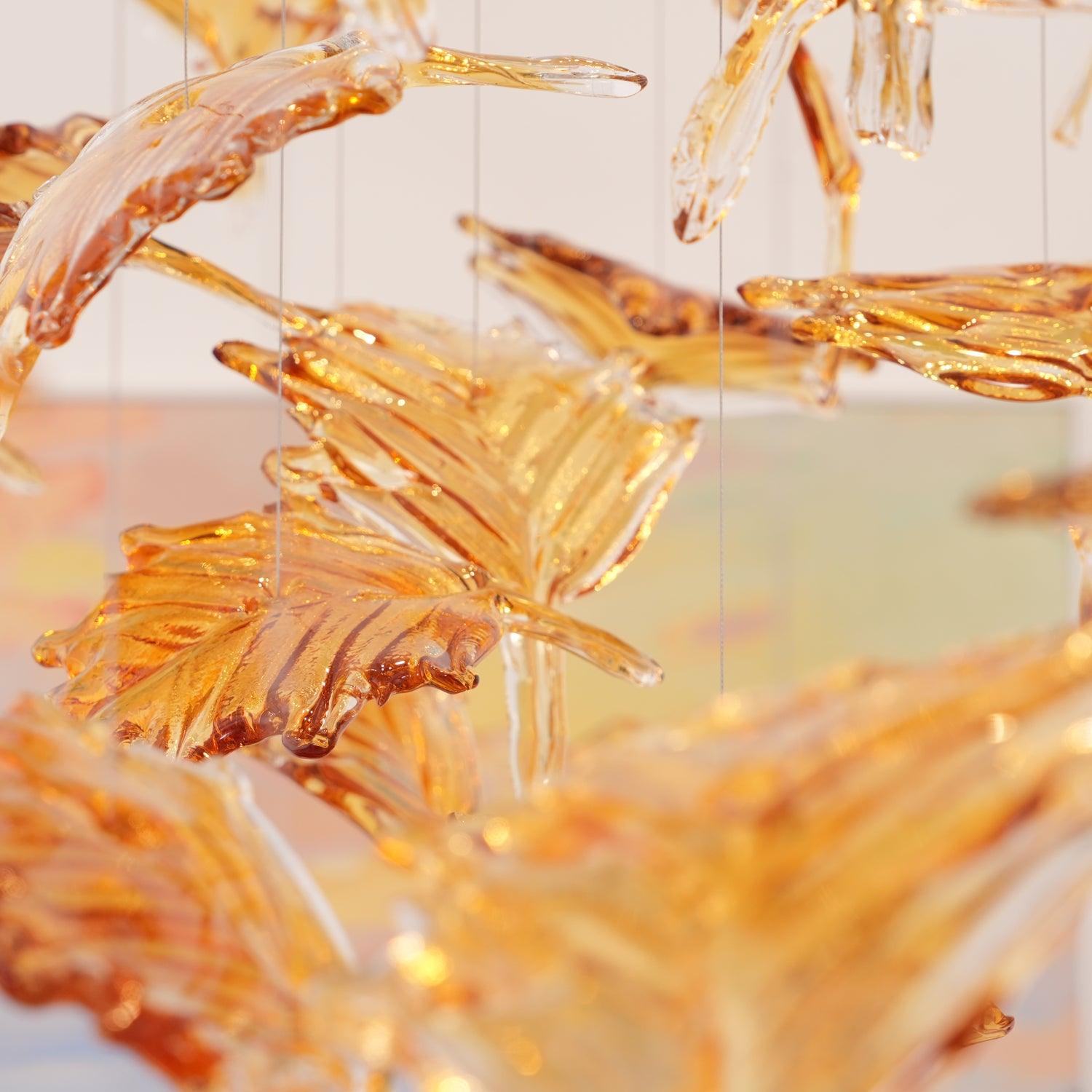 Syraean Lustre en cristal multicolore en forme de feuille d'érable - Neutralighting